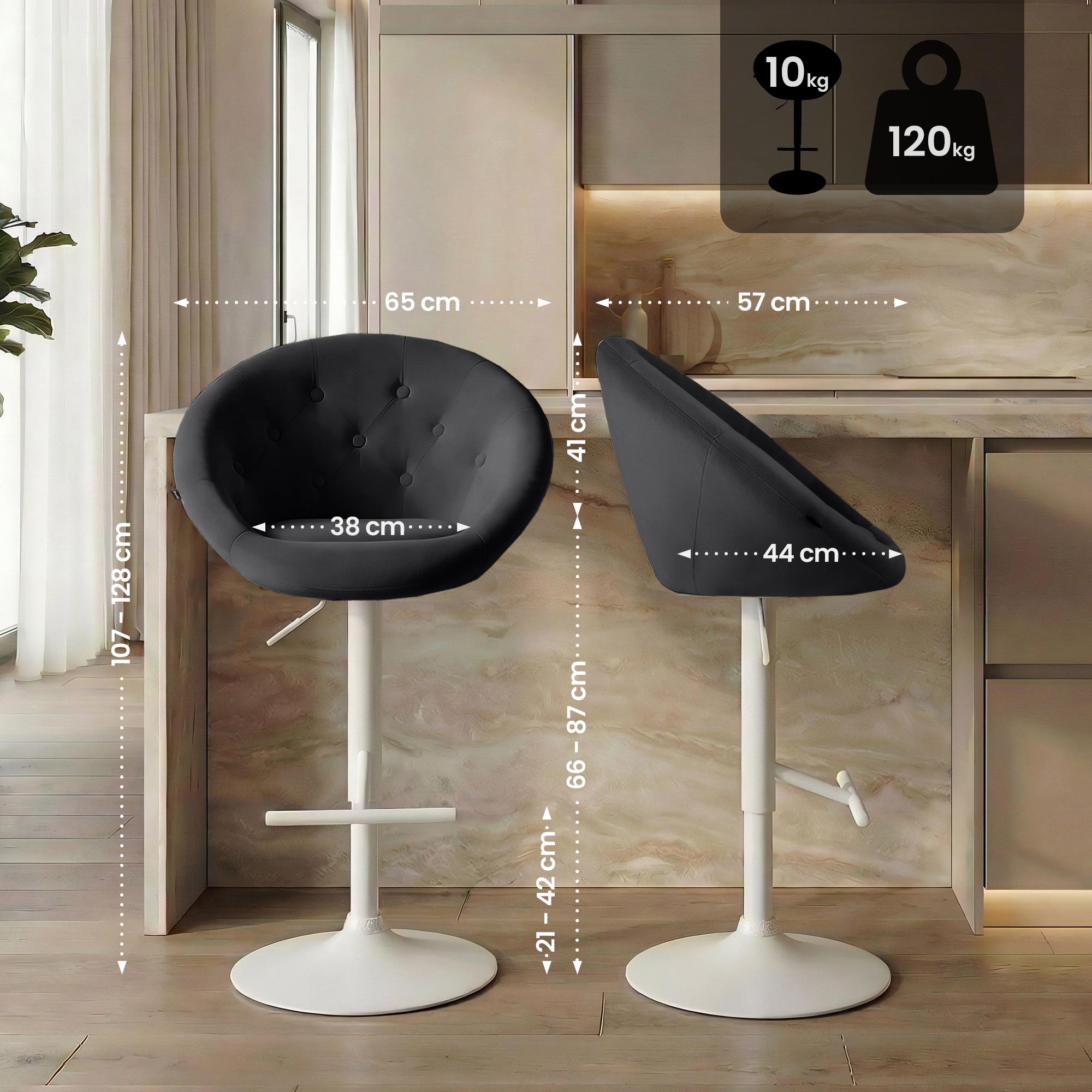 Tabouret de bar London en velours