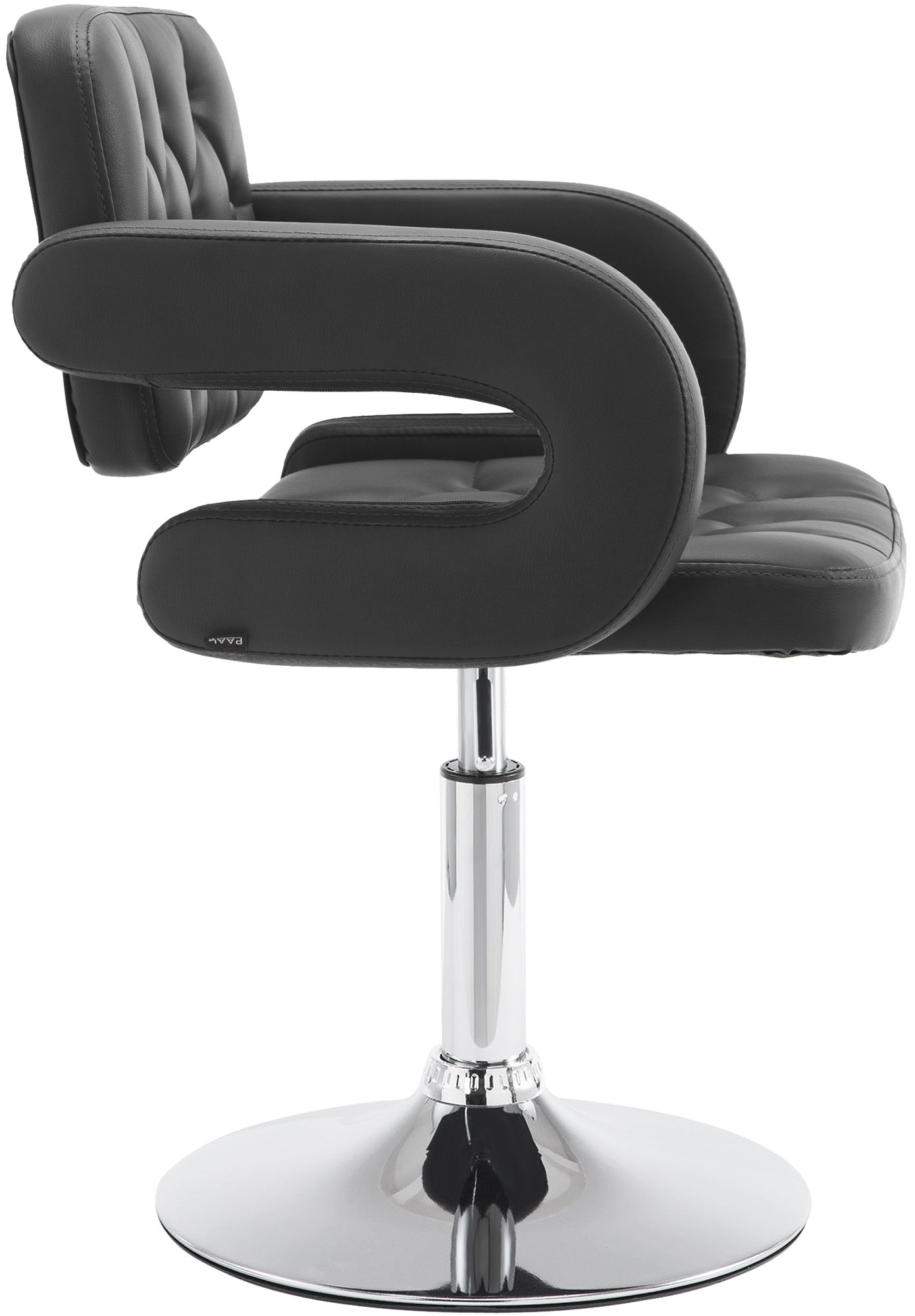 Chaise Lounge Dublin Similicuir - Piètement avec colonne centrale en métal chromé
