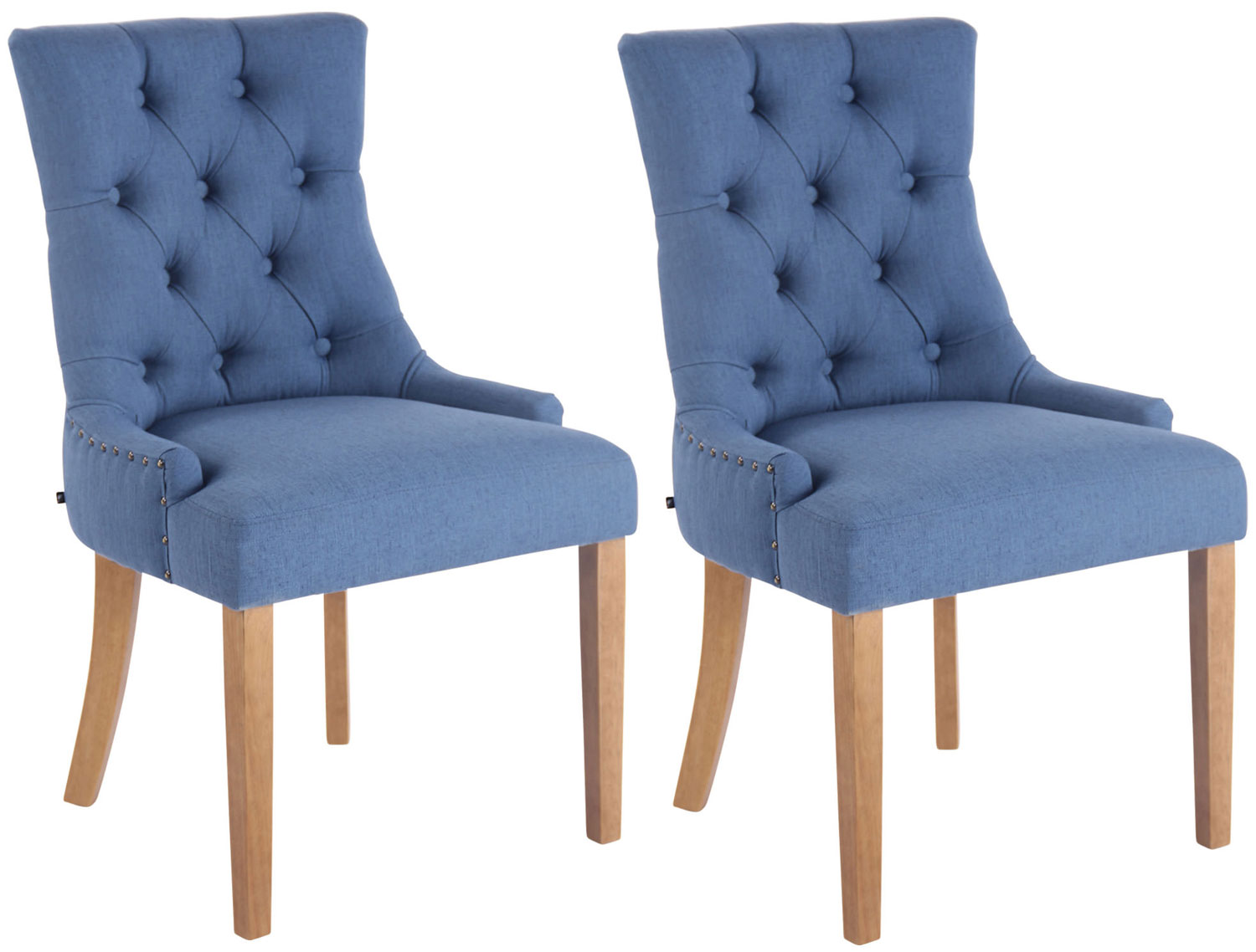 Lot de 2 chaises de salle à manger Aberdeen en tissu