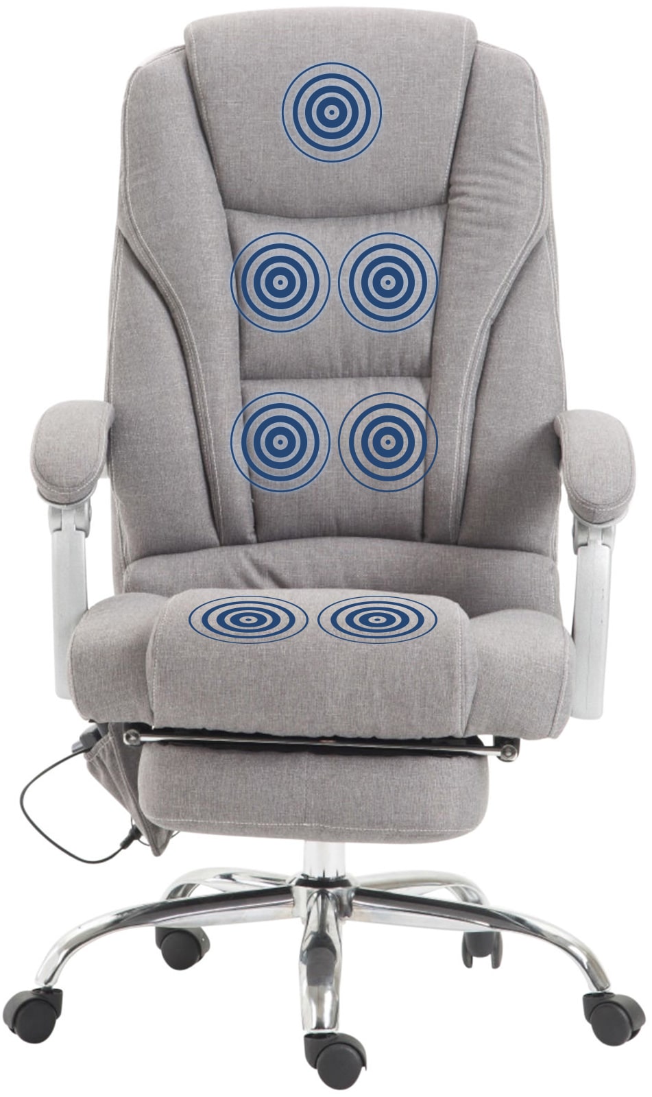 Fauteuil de bureau Pacific avec fonction massage tissu