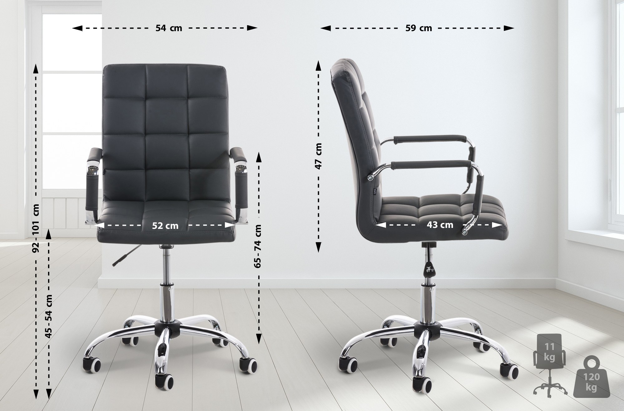 Fauteuil de bureau Deli V2 similicuir