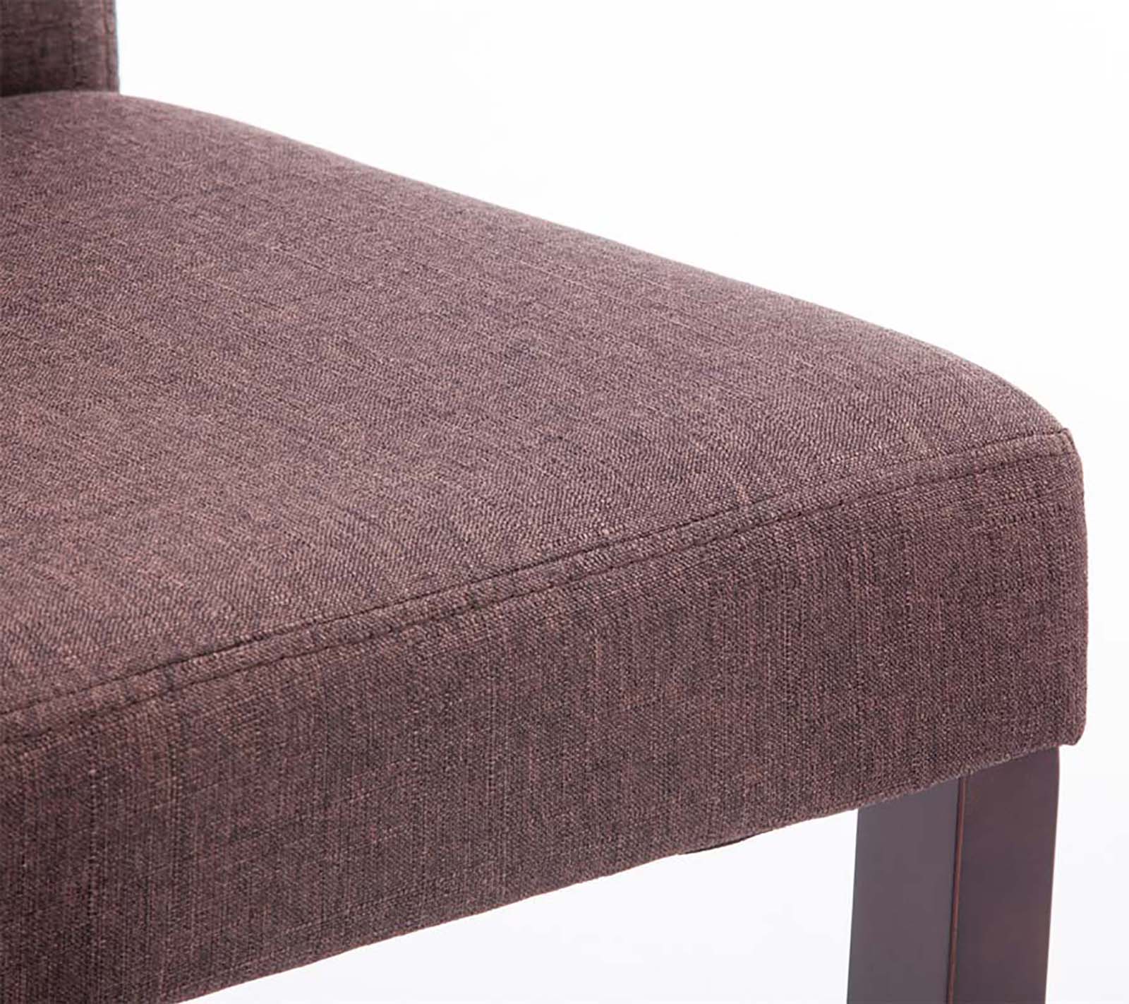 Lot de 4 Chaises de salle à manger Ina Tissu avec pieds en Bois