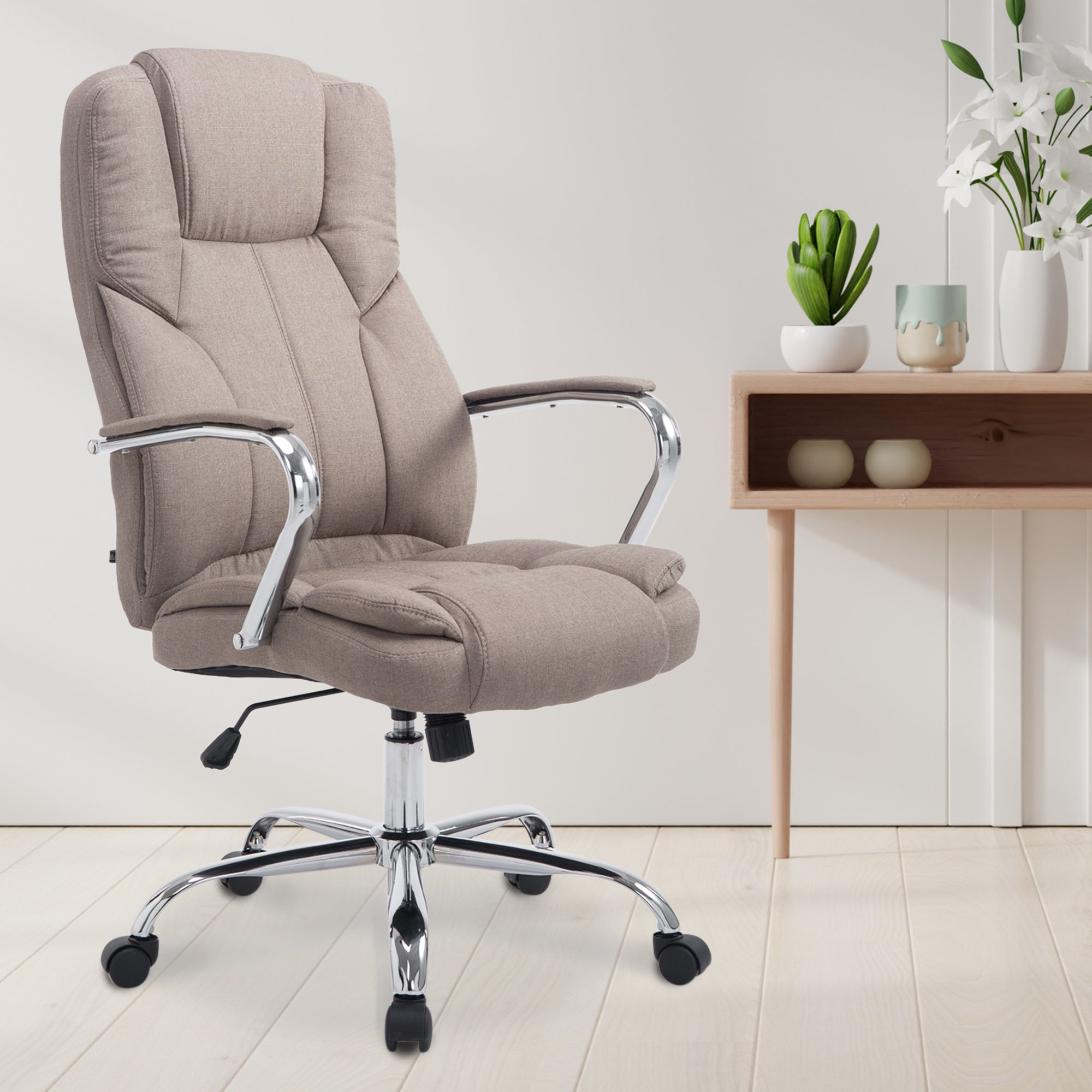 Fauteuil de bureau XXL Xanthos en Tissu capacité de charge de 210 kg