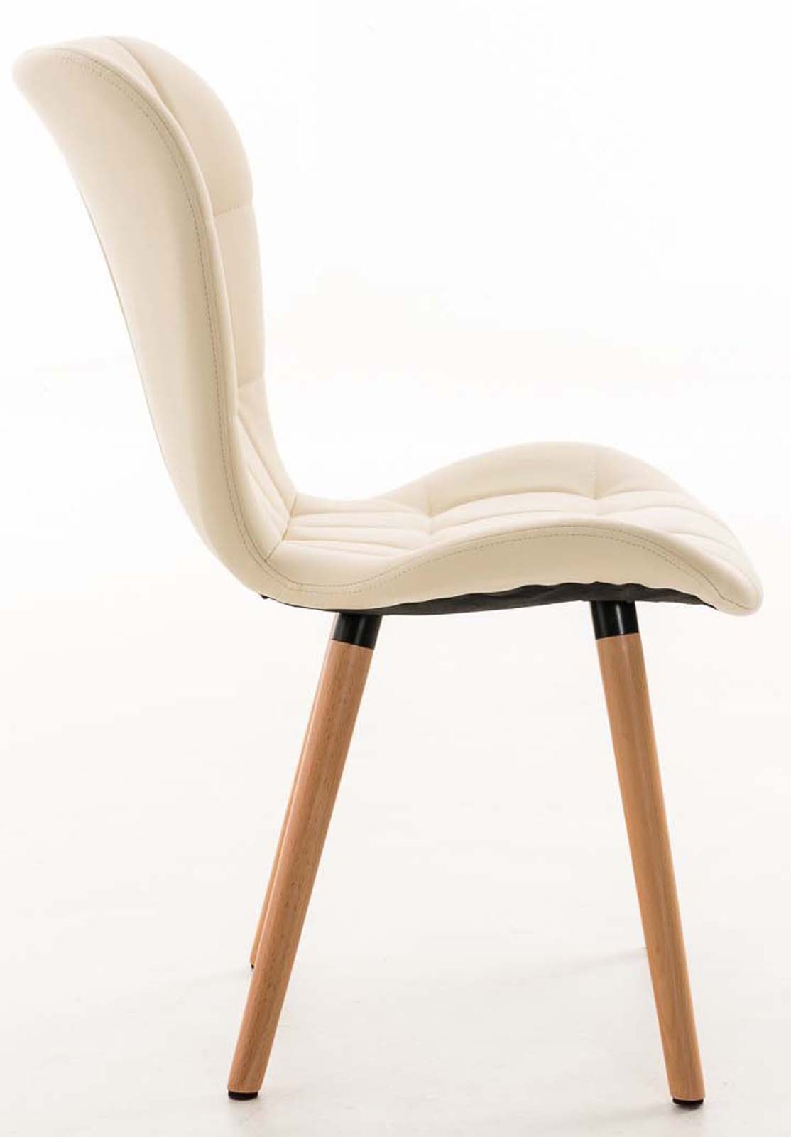 Lot de 4 chaises de salle à manger Elda en similicuir style scandinave