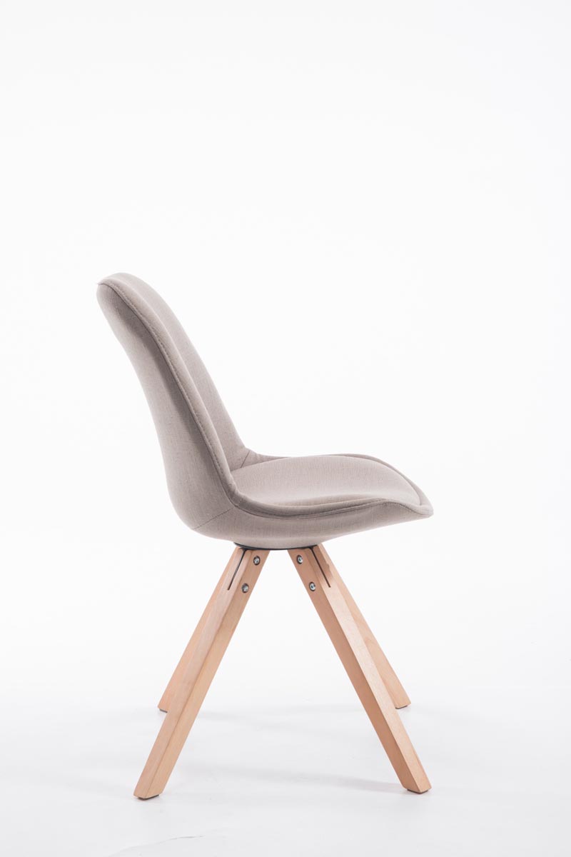 Chaise Toulouse tissu piétement en forme carrée