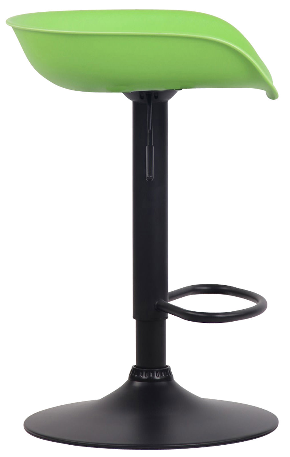 Lot de 4 Tabourets de bar Anaheim assise en plastique et Pied trompette en métal