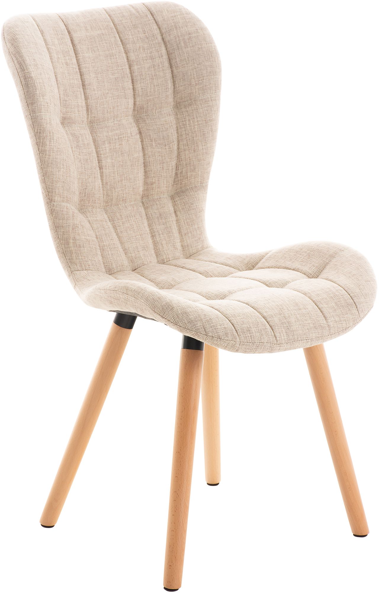Chaise de salle à manger Elda en tissu rembourré