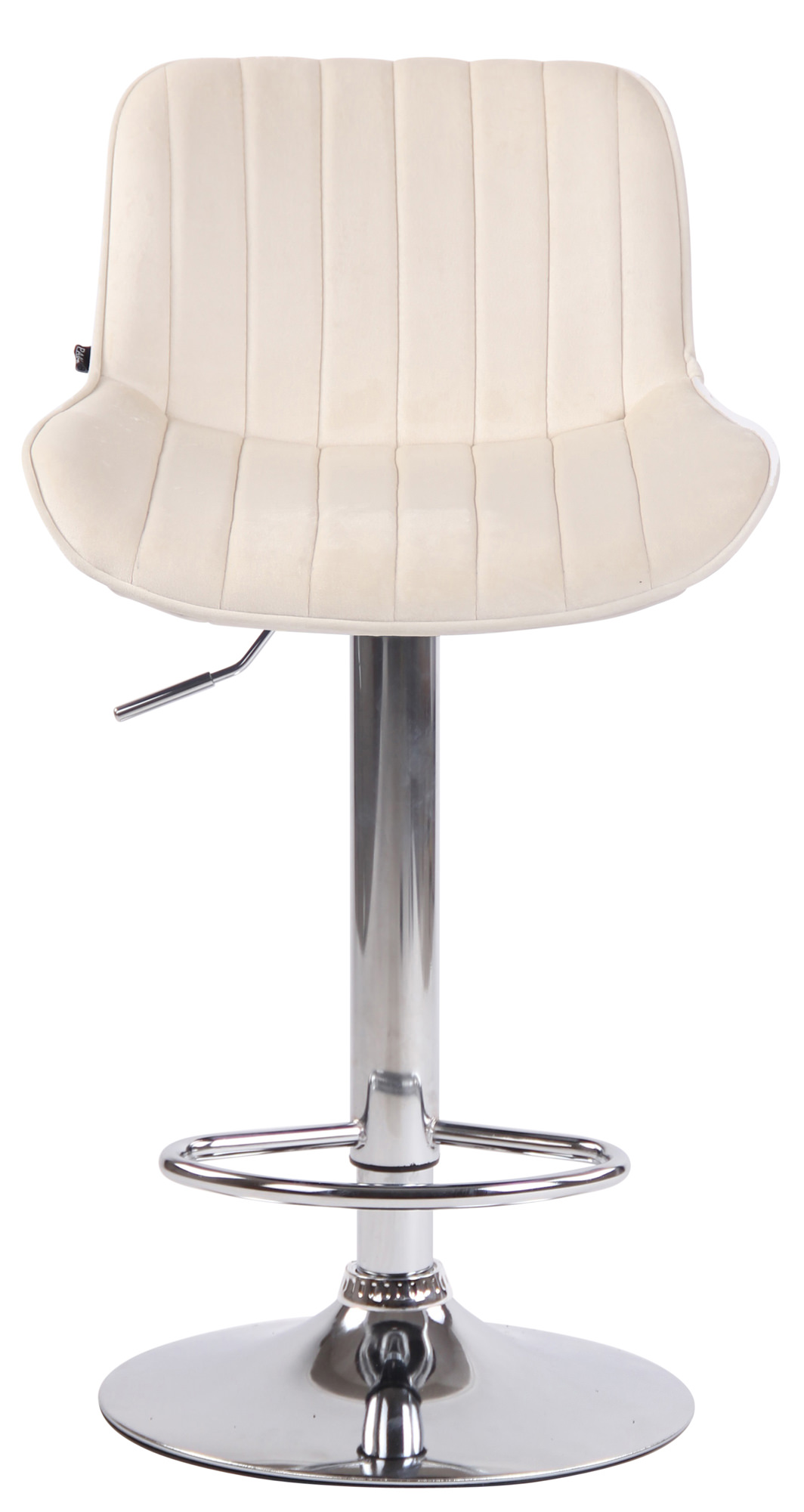 Tabouret de bar Lentini en Velours avec Piètement trompette en Métal