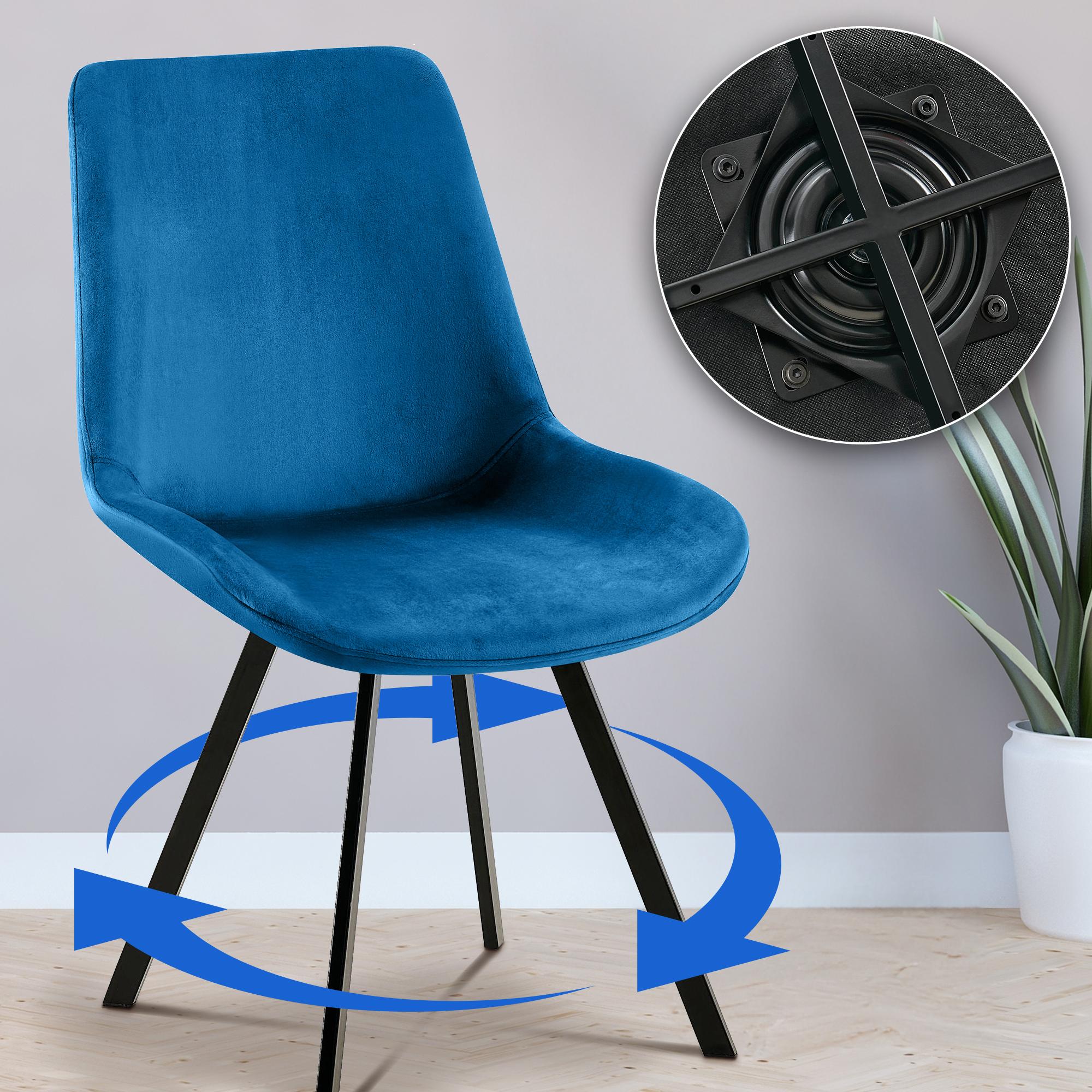 Chaise de salle à manger Lewes velours