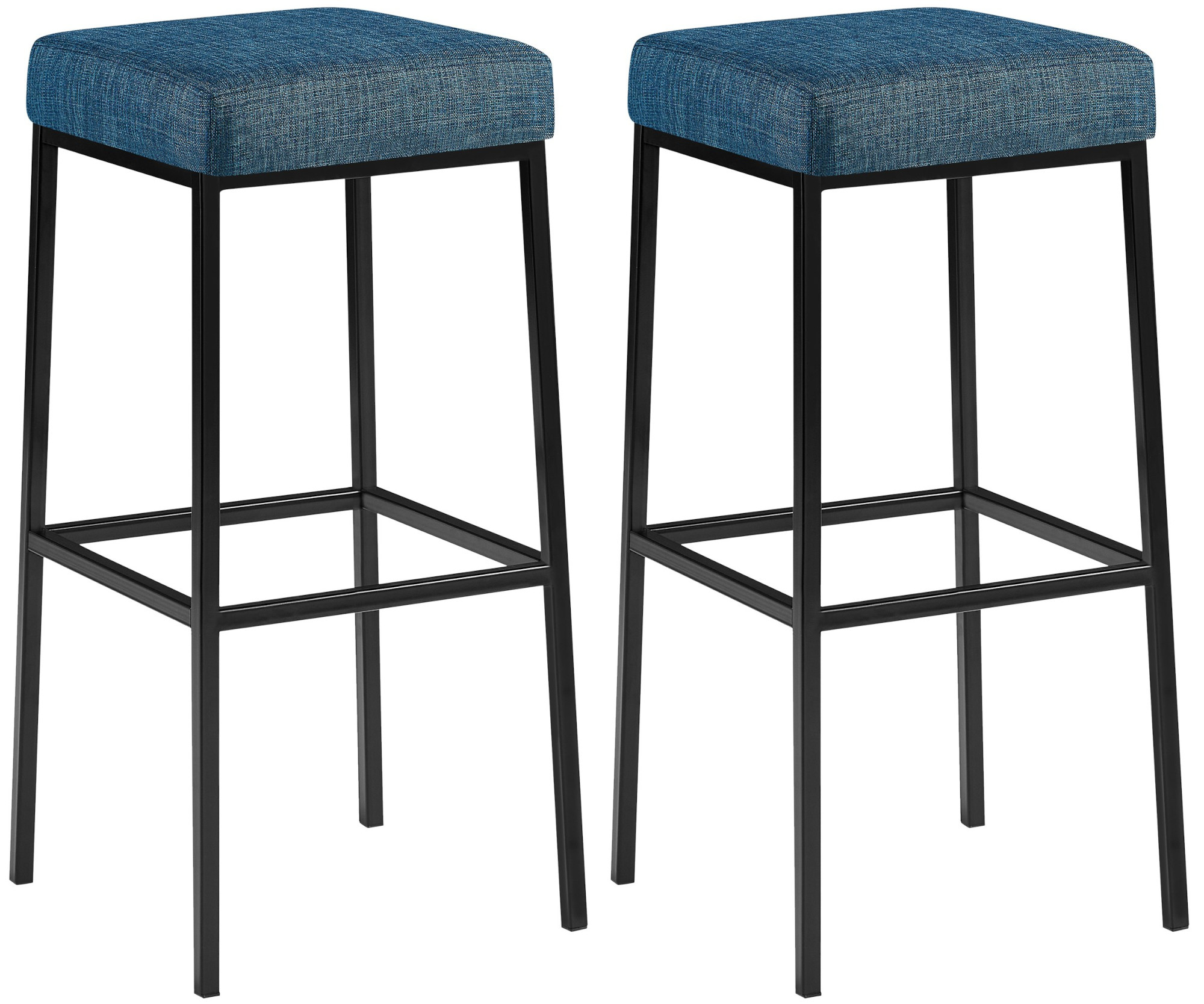 Lot de 2 tabourets de bar Montréal avec revêtement en tissu