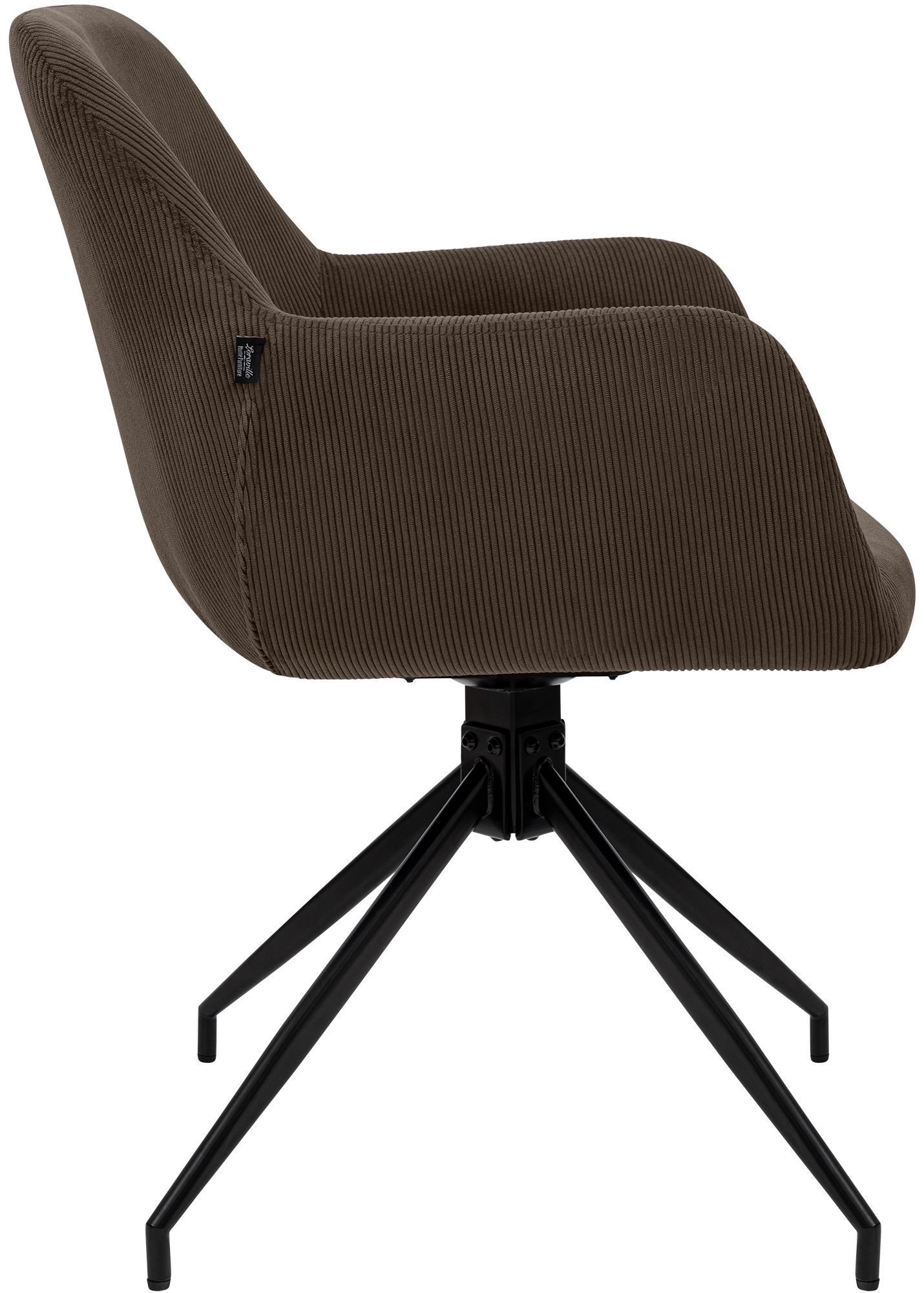 Chaise de salle à manger Merlinda en velours côtelé