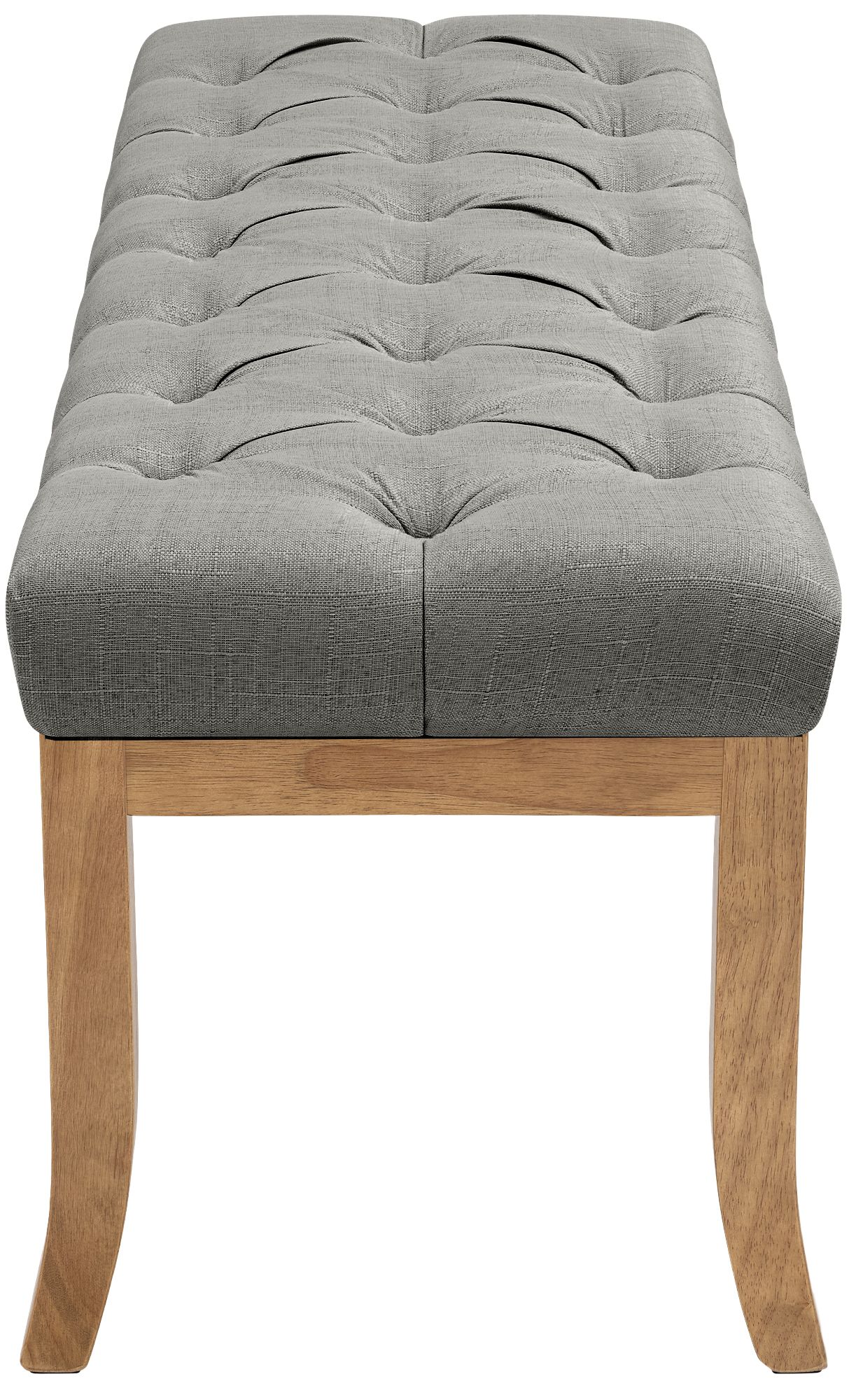 Banquette Ramses en tissu avec piètement en bois clair