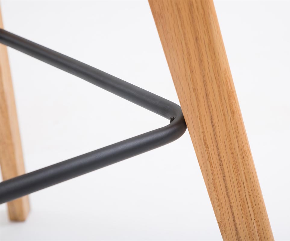 Lot de 2 tabourets de bar Metz avec assise en plastique