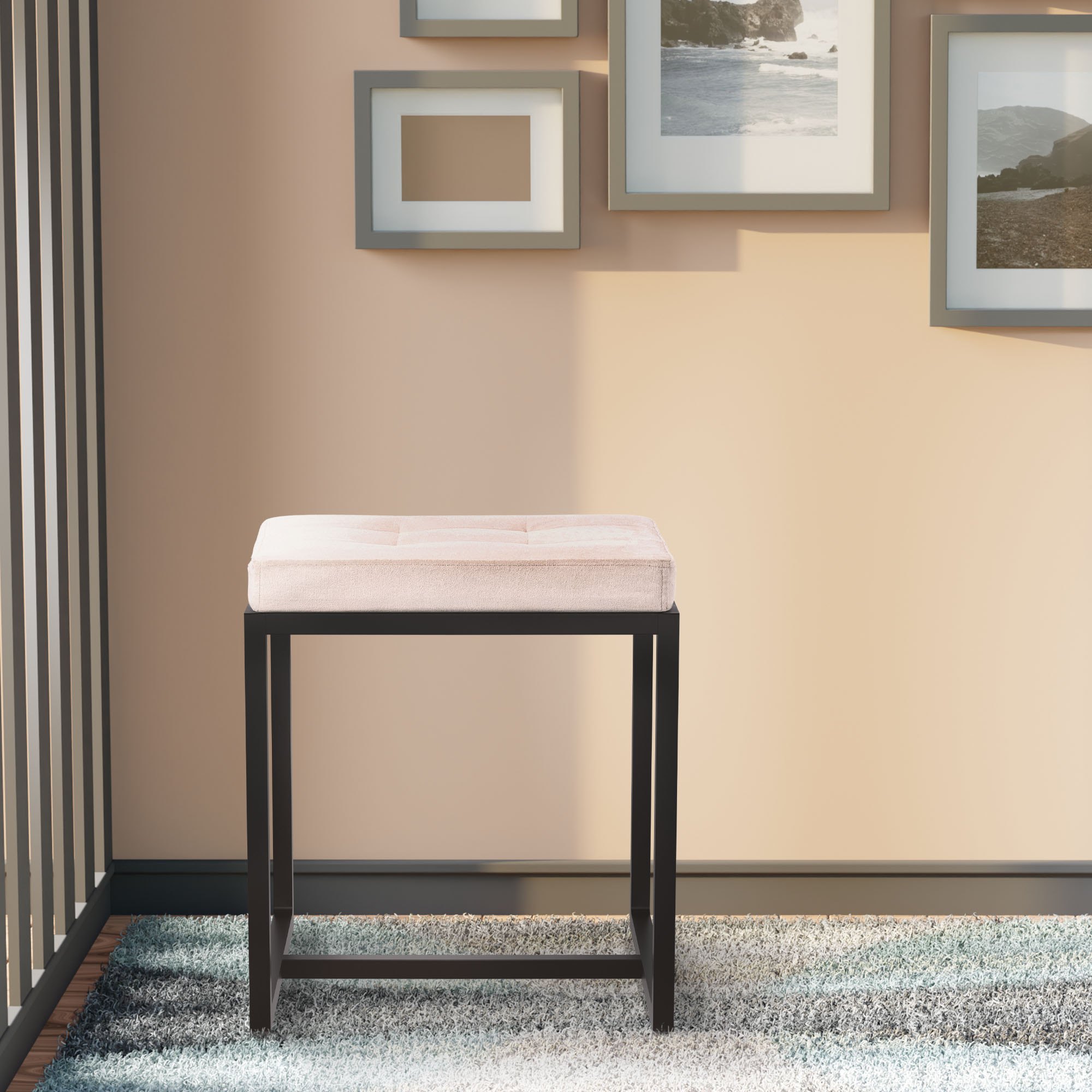 Pouf Barci avec structure noire