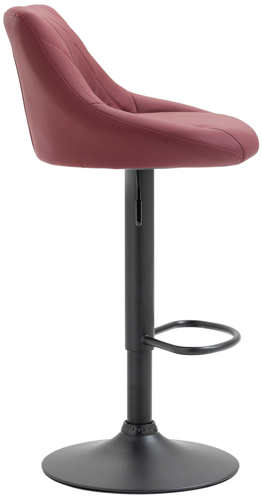Tabouret de bar Lazio en similicuir avec pied en métal