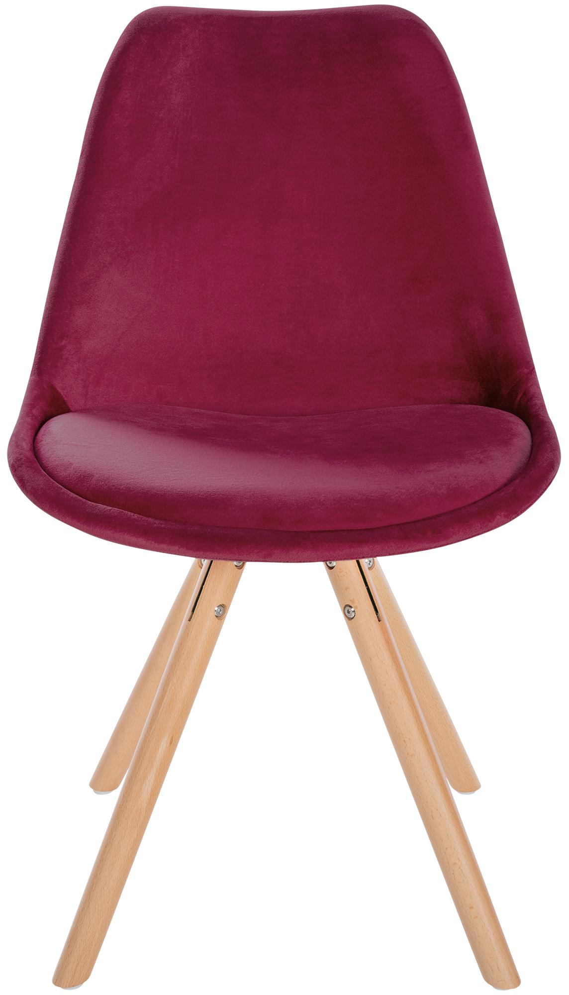 Chaise de salle à manger Sofia en velours avec Pieds en bois