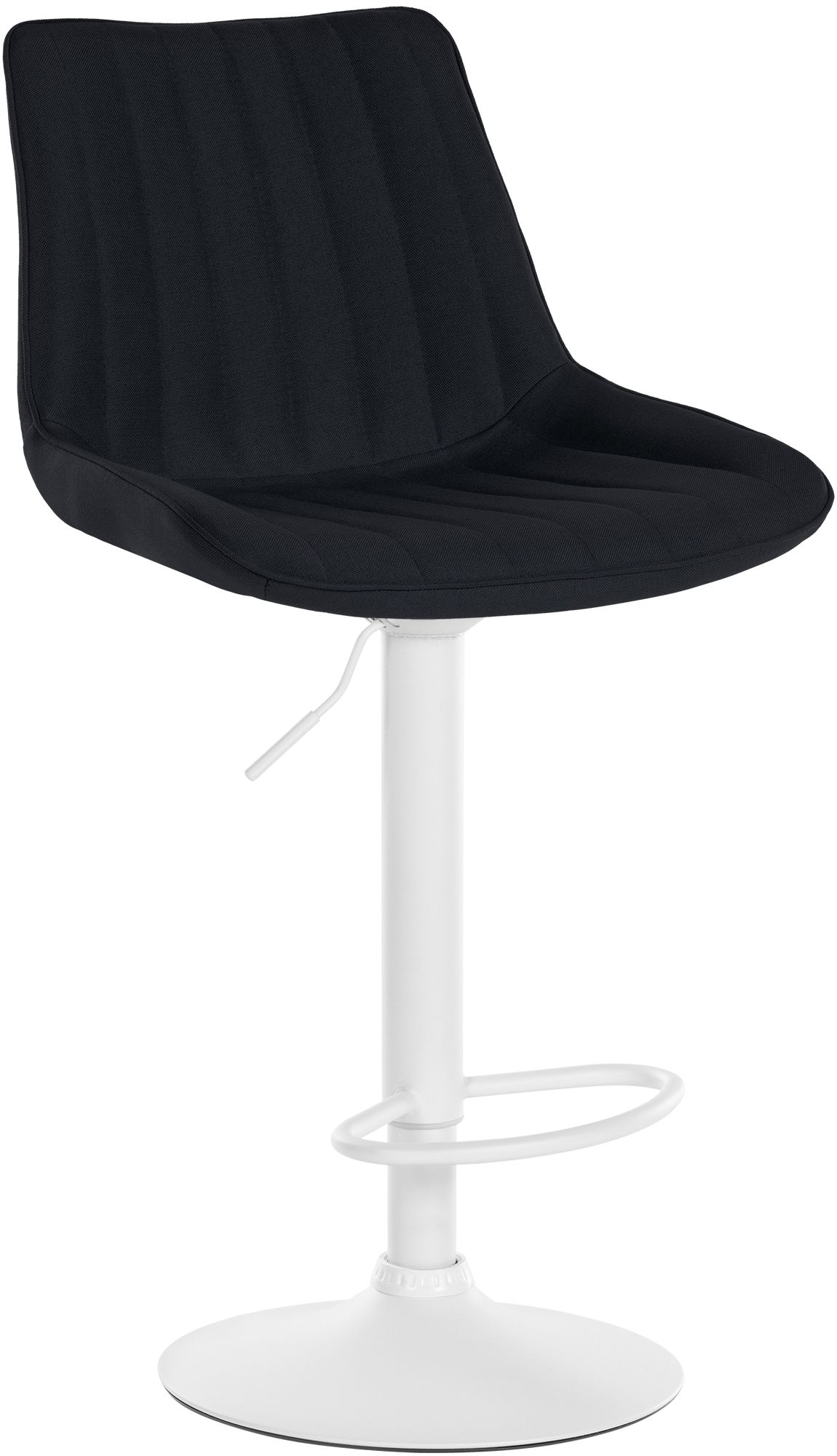 Tabouret de bar Toni en Tissu Pied trompette en Métal