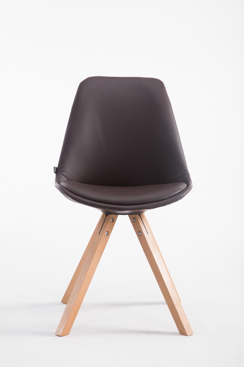 Chaise de visiteur Laval pieds carrés nature