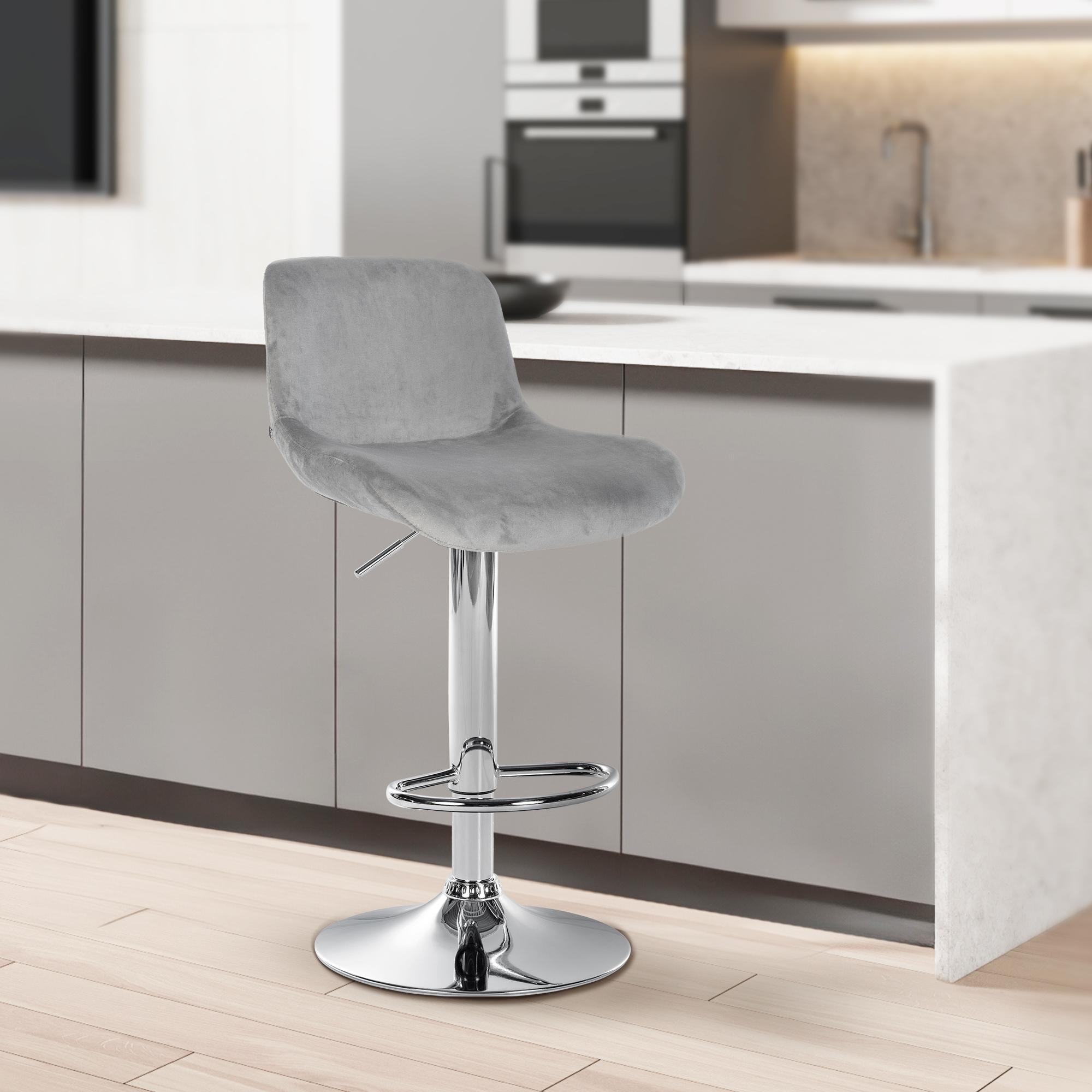 Lot de 2 tabourets de bar Solon chromés
