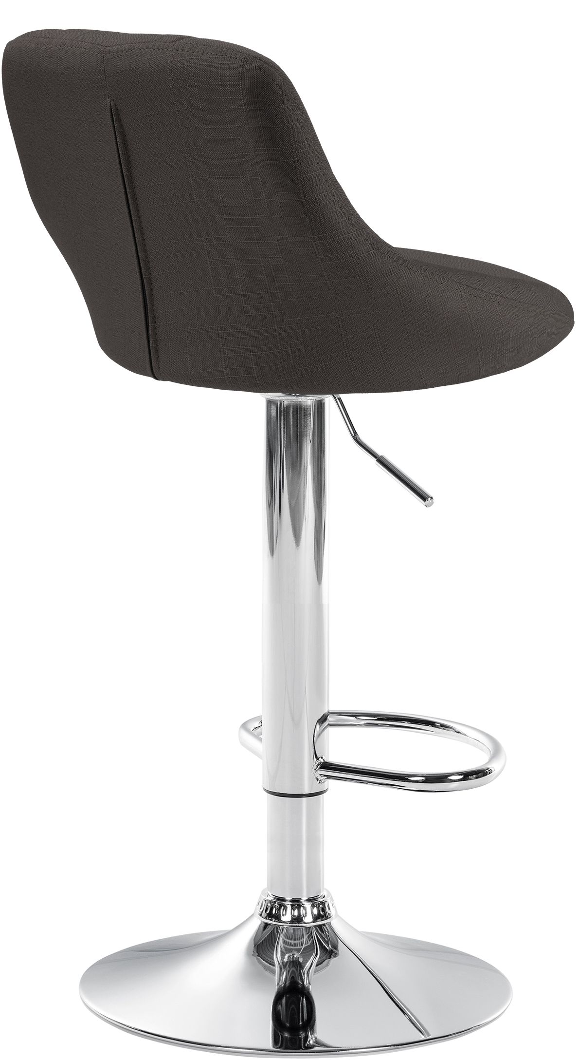 Tabouret de bar Lazio en Tissu Hauteur réglable siège pivotant