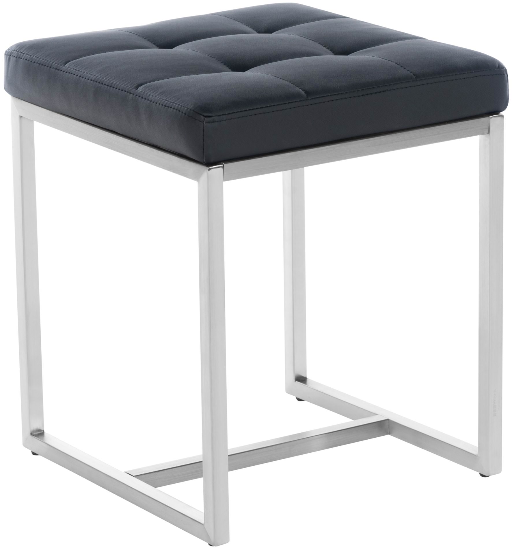 Lot de 2 tabourets bas Barci en similicuir