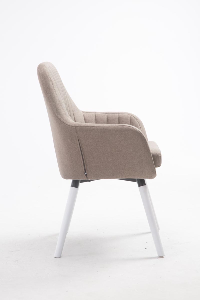 Chaise De Salle à Manger Florian En Tissu Avec Piètement En Bois