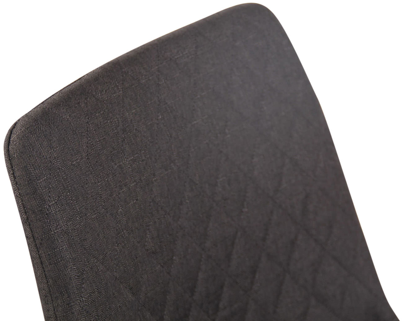 Chaise de salle à manger Telde en tissu avec Piètement en Métal noir mat