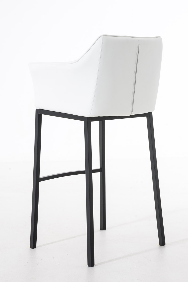 Tabouret de bar Damaso en similicuir avec piétement quatre pieds