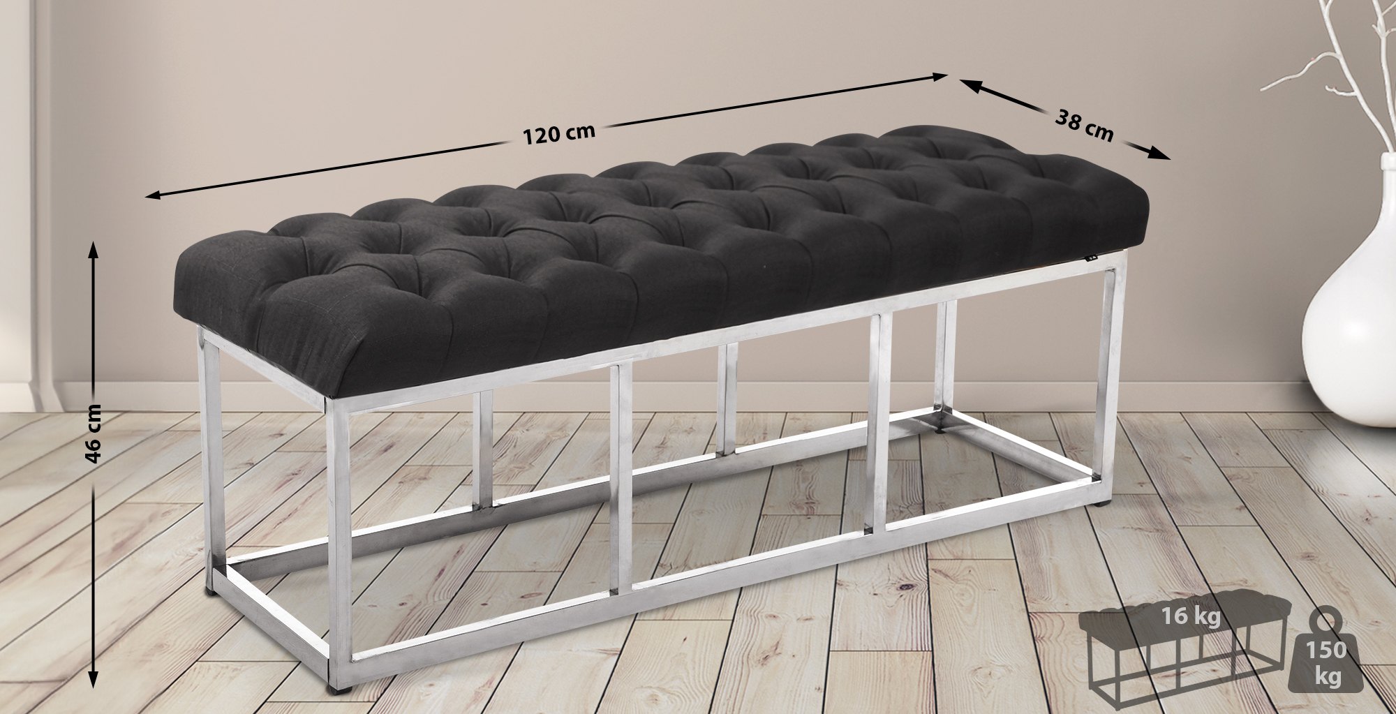 Banc Amun E en tissu