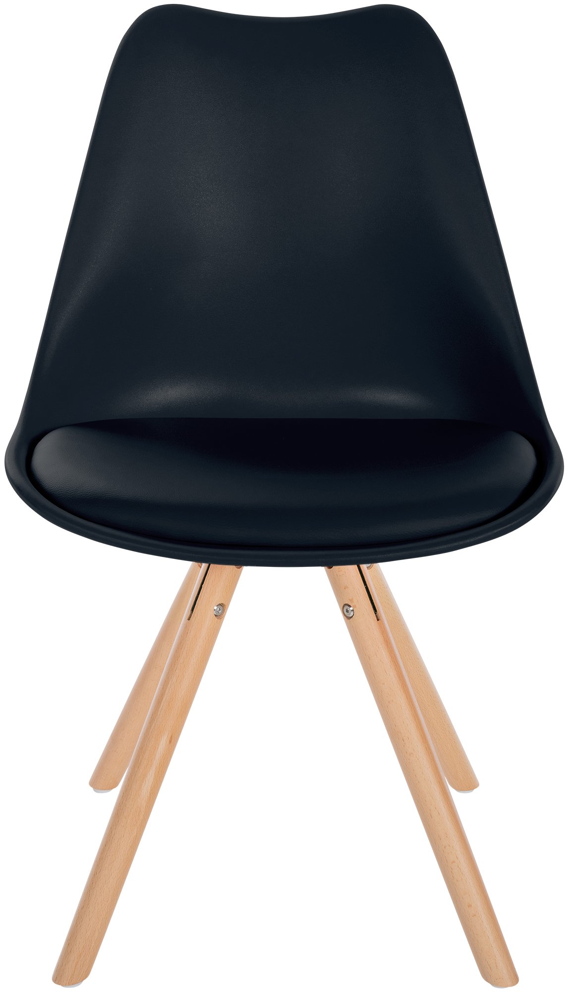 Chaise de salle à manger Sofia en plastique et Similicuir Pieds en bois