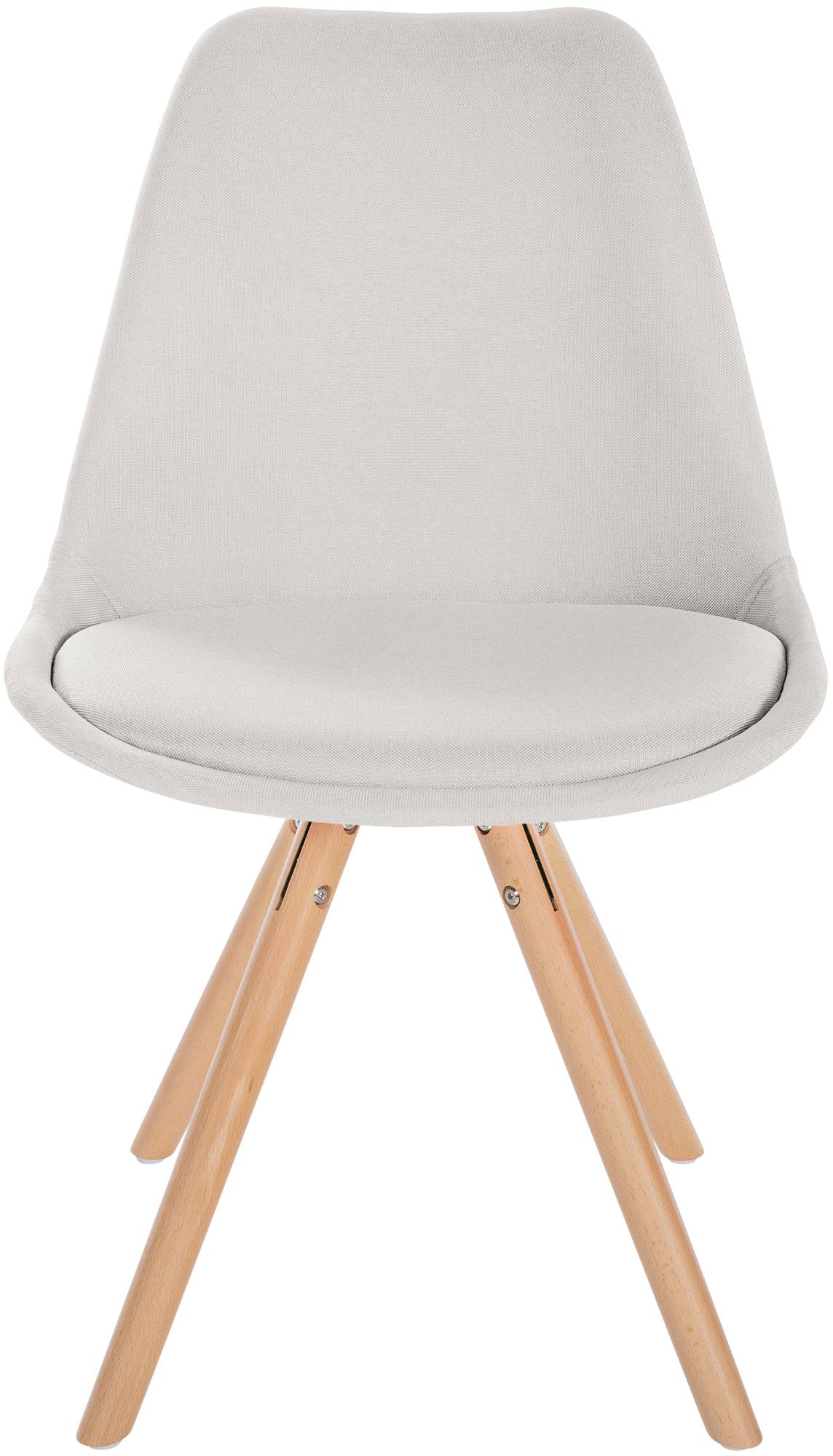 Lot de 4 chaises de salle à manger Sofia en tissu Pieds en bois