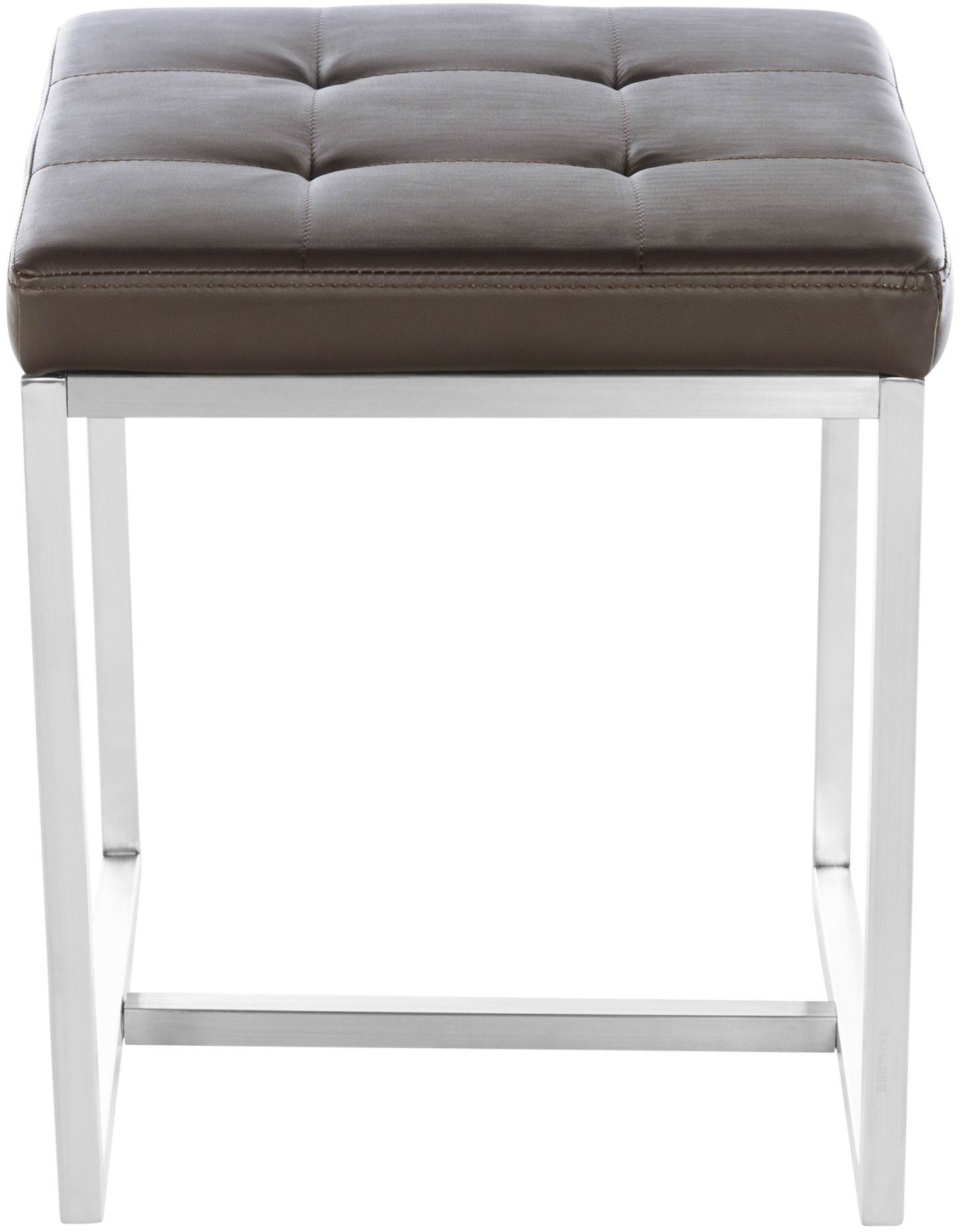 Lot de 2 tabourets bas Barci en similicuir