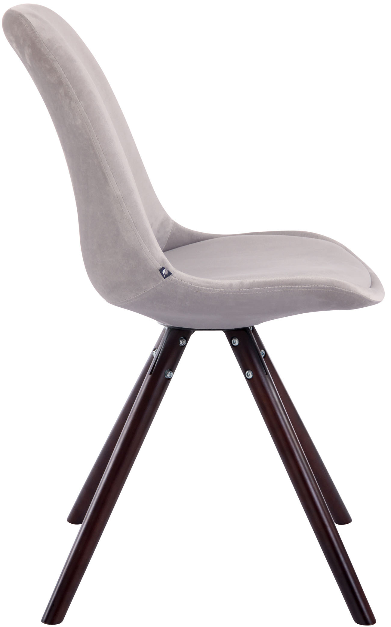 Chaise de salle à manger Toulouse en velours avec pieds ronds