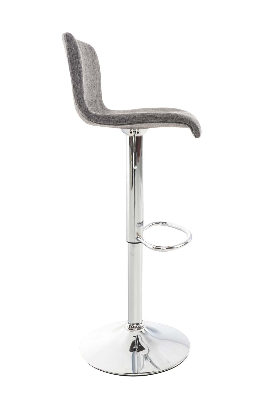 Lot 2 tabourets de bar Hover tissu hauteur réglable Piètement Métal chromé