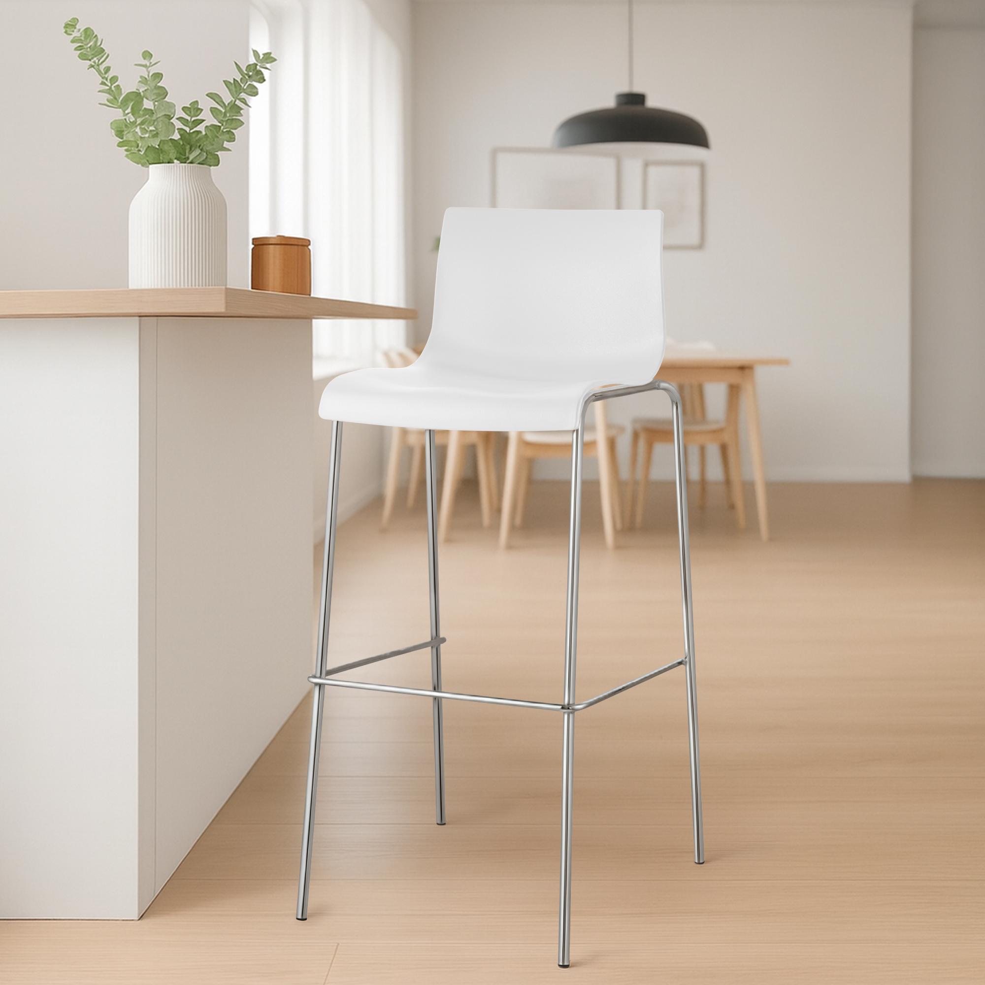 Tabouret de Bar Hover Plastique Cadre à 4 Pieds