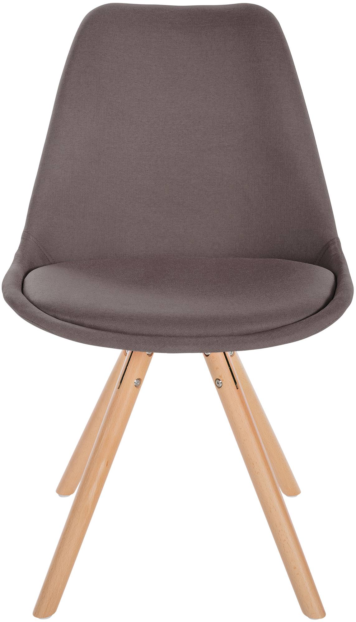 Lot de 4 chaises de salle à manger Sofia en tissu Pieds en bois