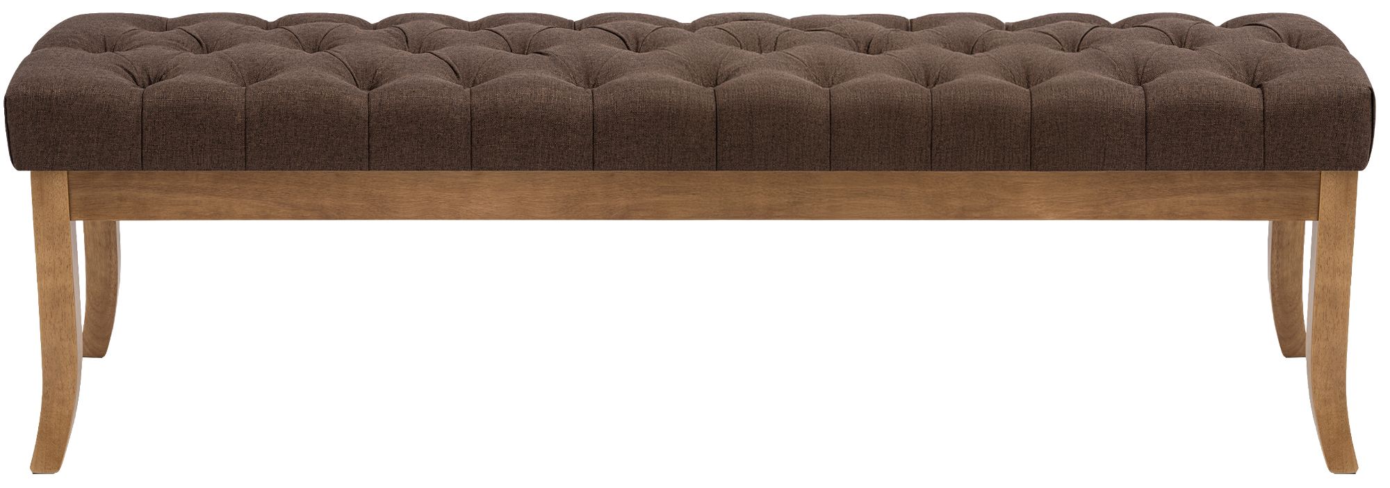 Banc Ramses tissu pieds antique clair