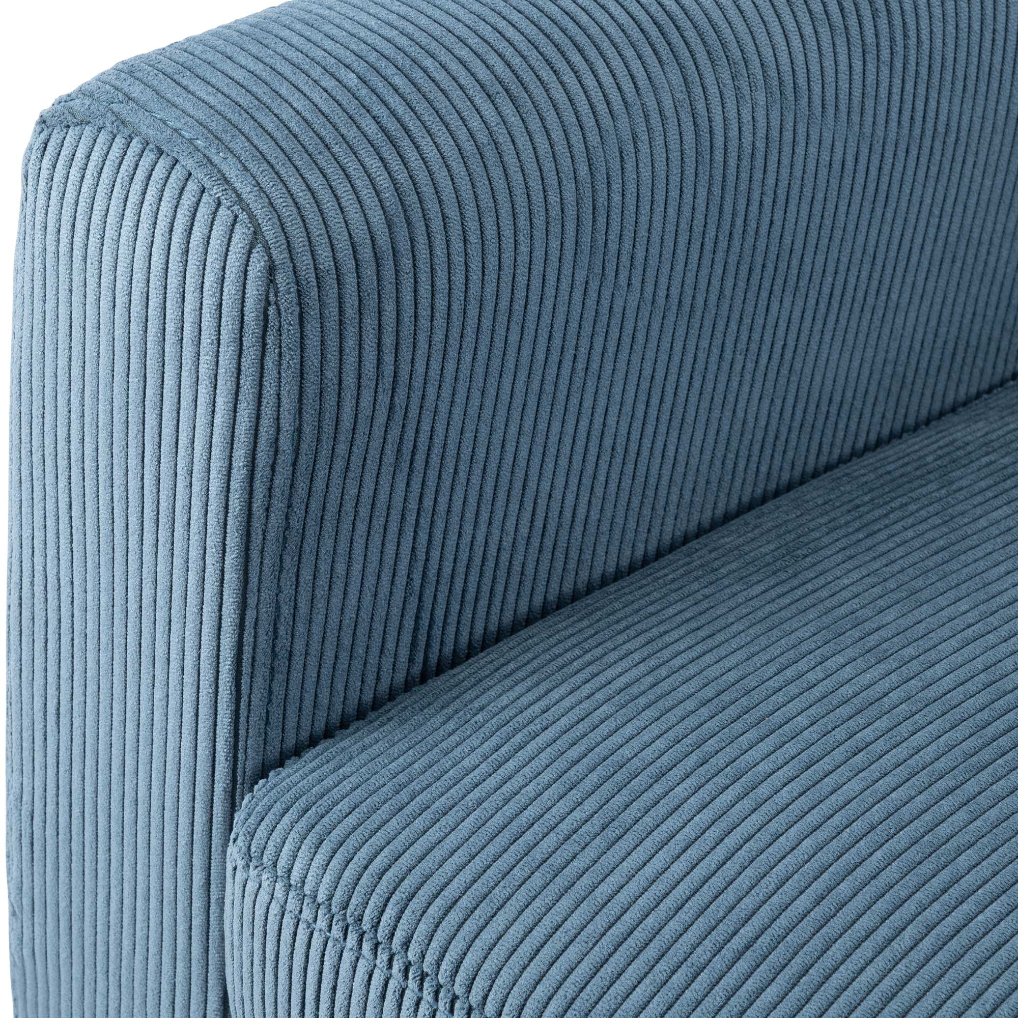 Fauteuil Kioni en velours cotele