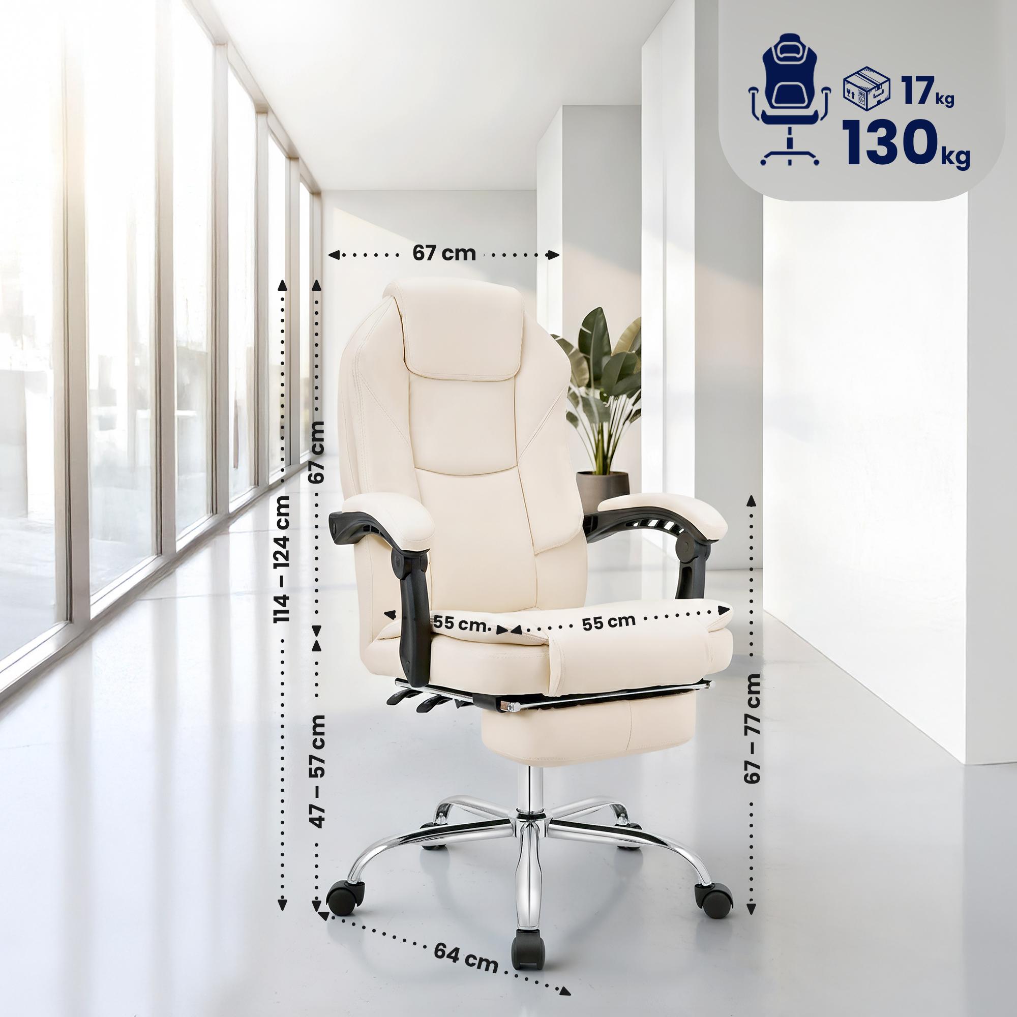 Chaise de bureau Castle en similicuir