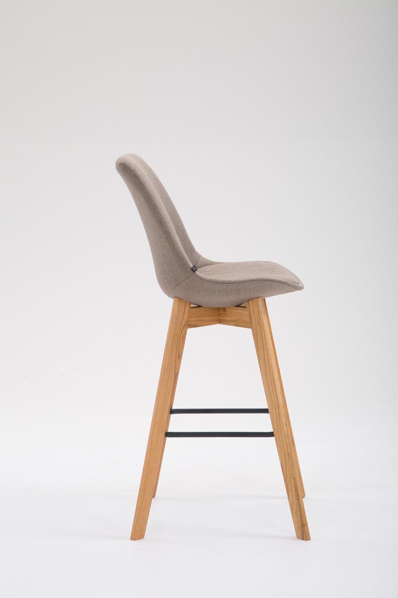 Tabouret de Metz tissu blanc