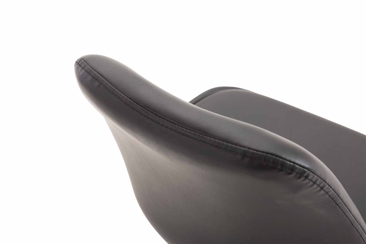 Chaise de salle à manger Maverick en similicuir avec pied trompette
