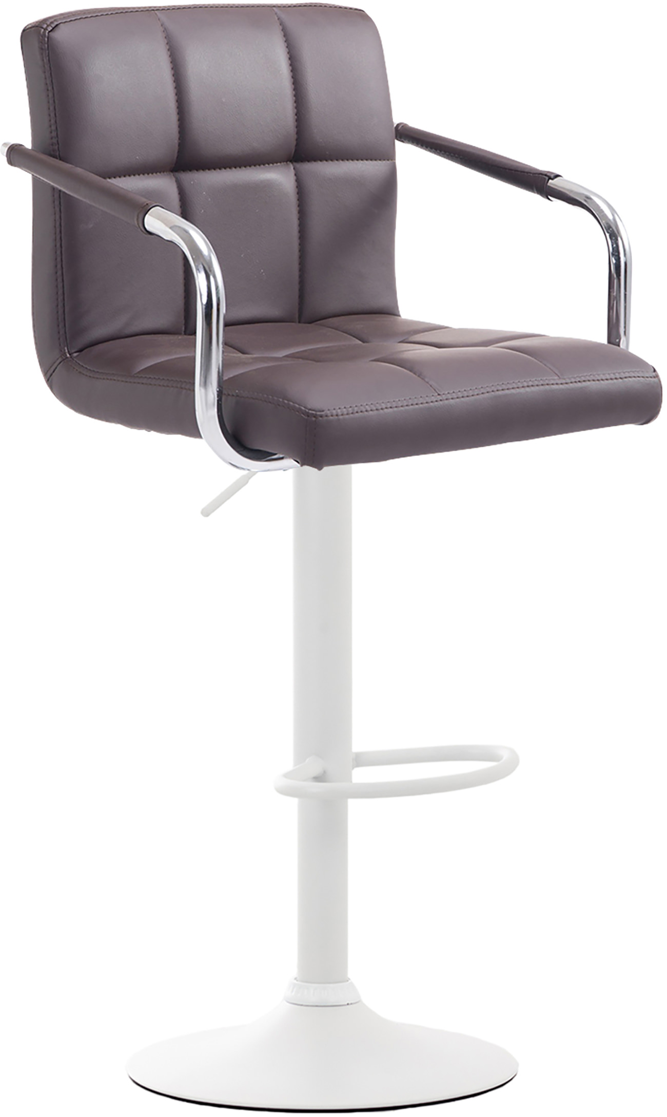 Tabouret de bar Lucy V2  en similicuir avec Piètement en Métal