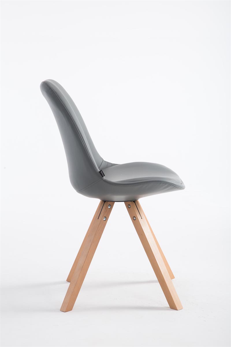 Chaise de visiteur Laval pieds carrés nature