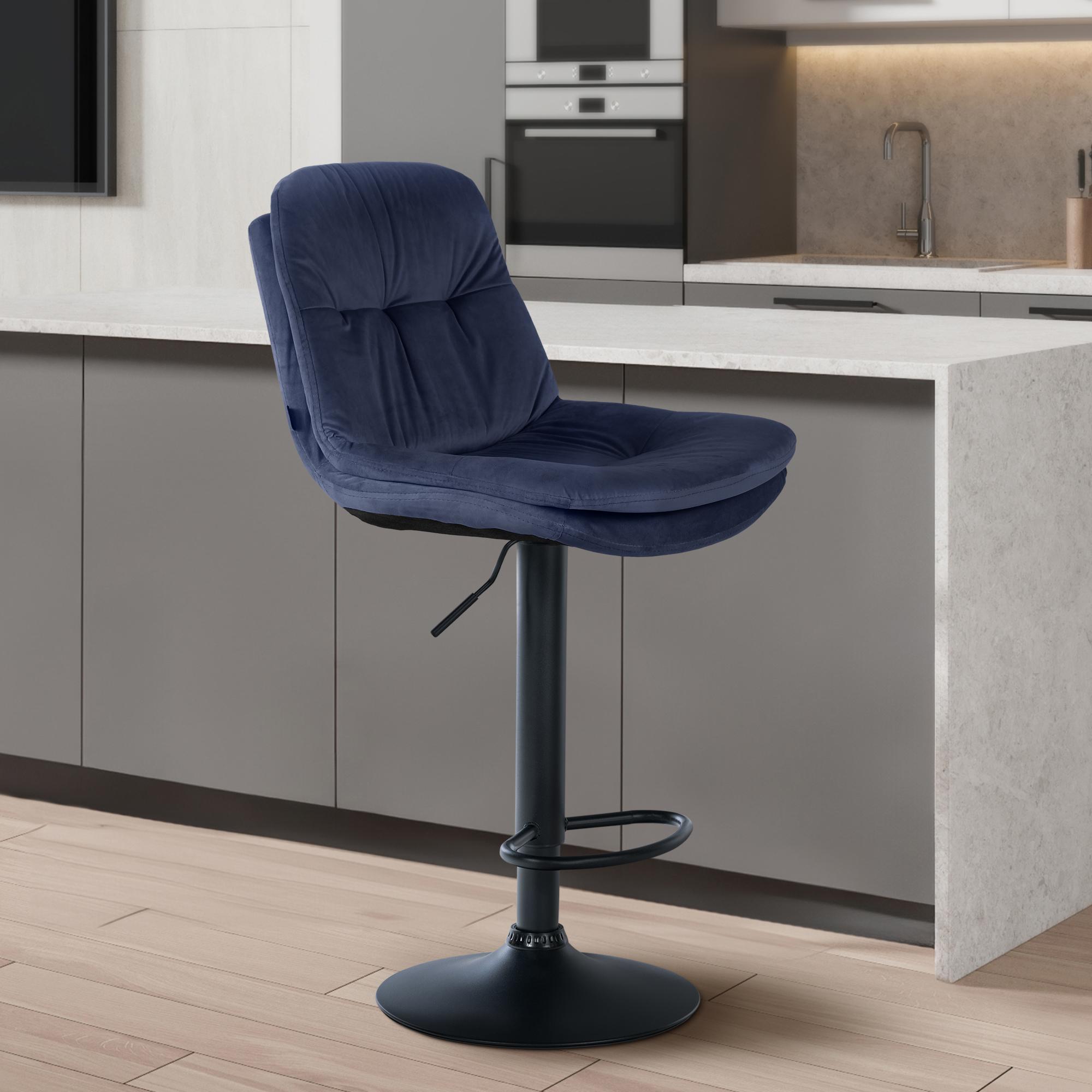 Tabouret de bar Laurel velours