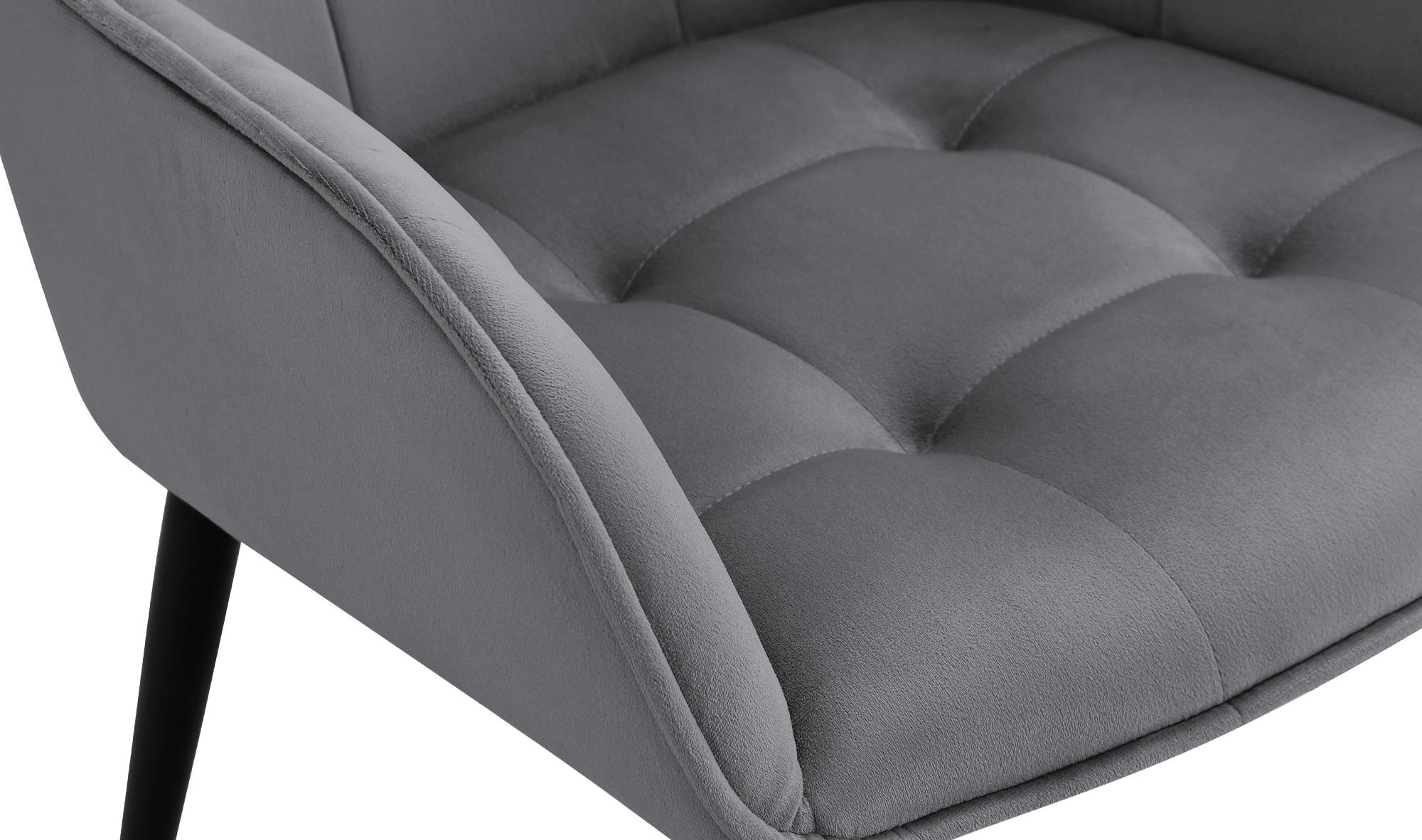 Chaise de salle à manger Ferndale revêtement en velours