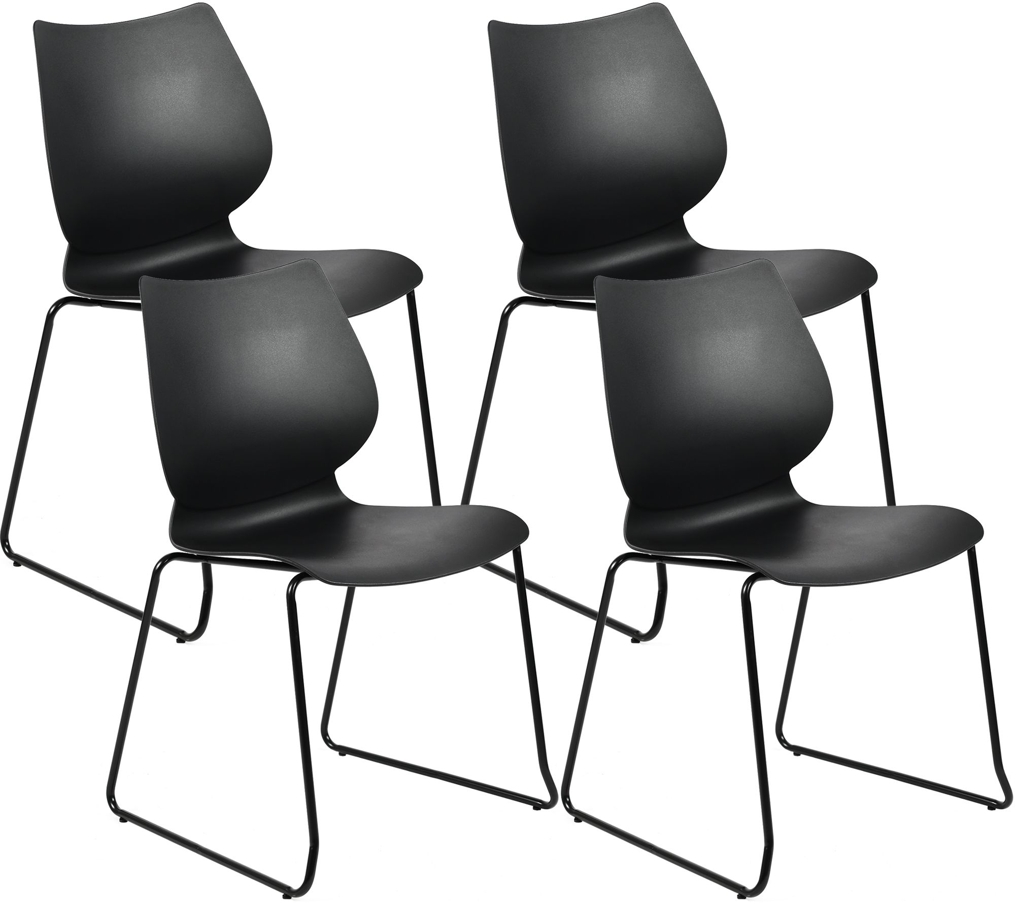 Lot de 4 chaises empilables Houma