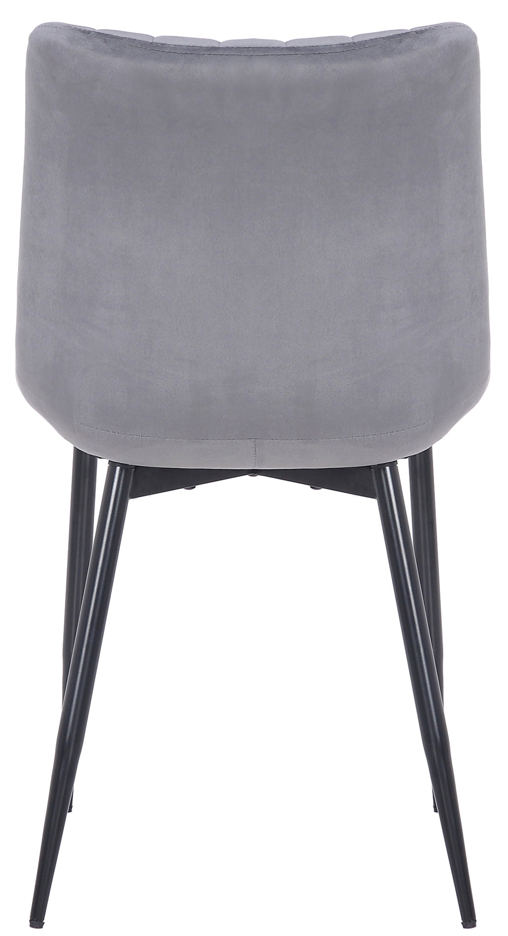 Lot de 2 Chaises de salle à manger Rahden en Velours avec Piètement en métal noir
