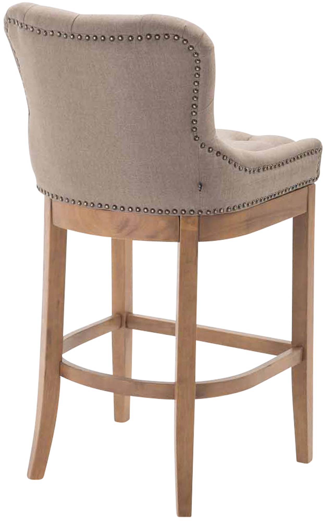 Tabouret de bar Lakewood tissu Piètement antique clair