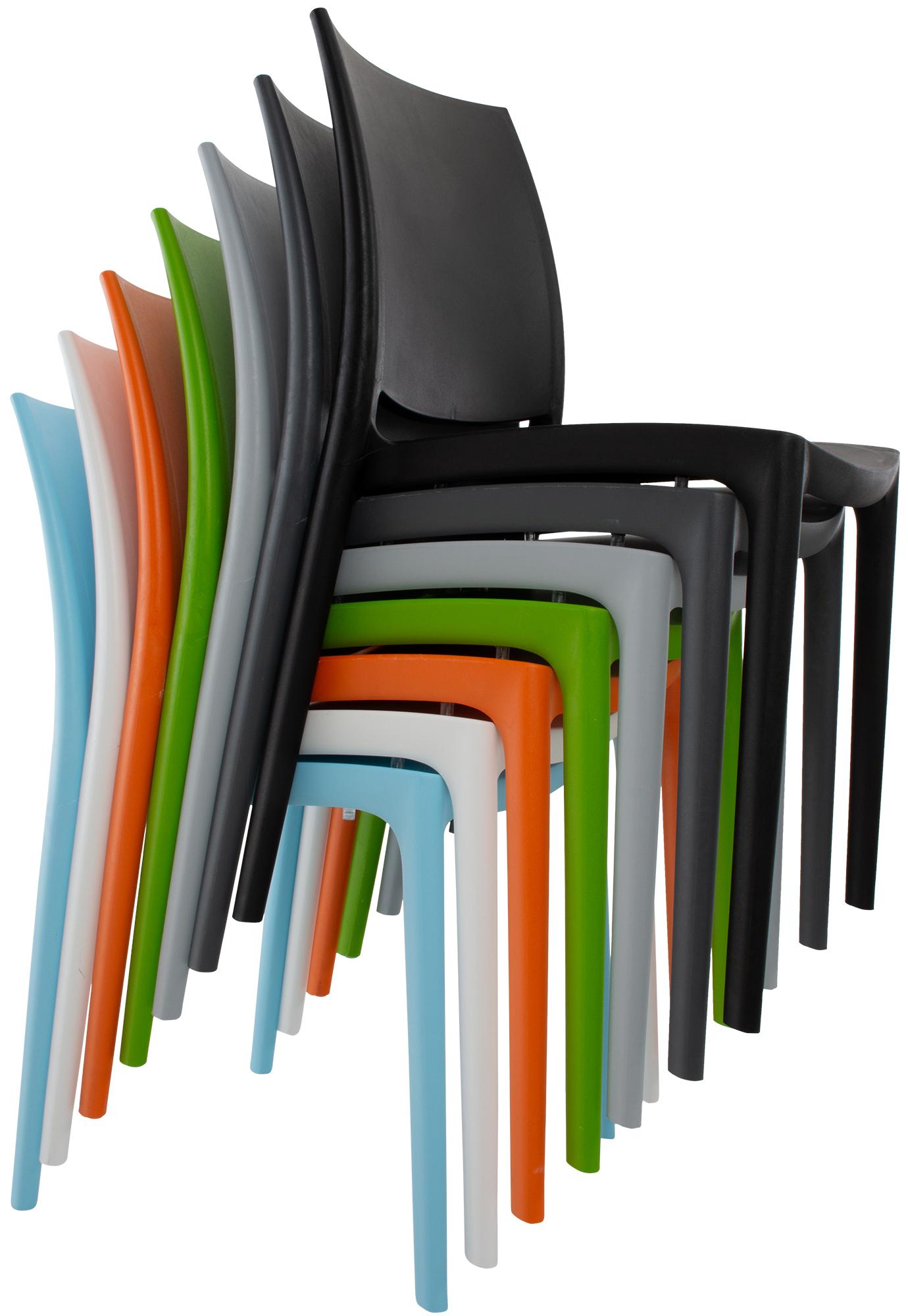 Lot de 2 chaises de jardin empilables Maya en plastique