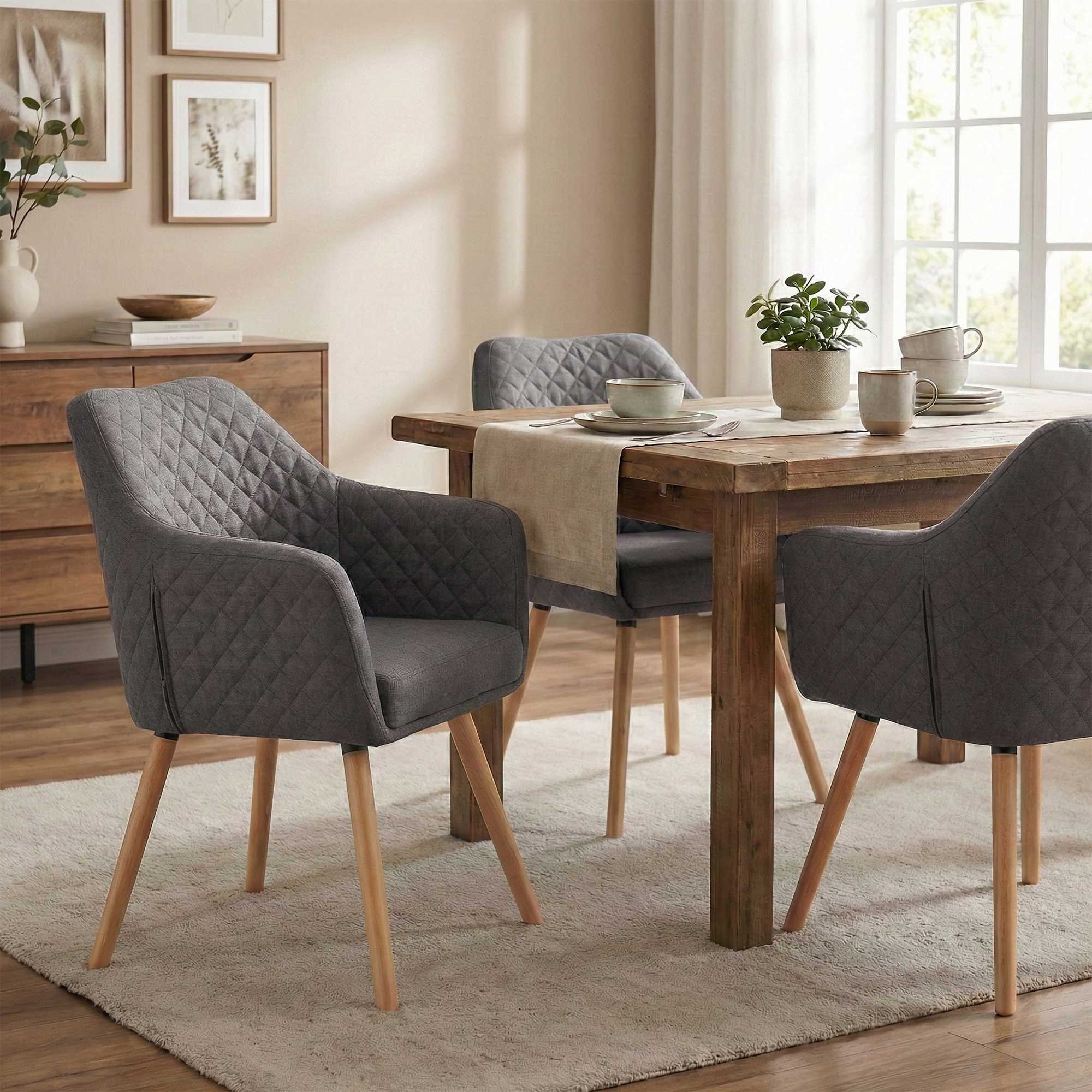 Chaise de salle à manger Gent en tissu